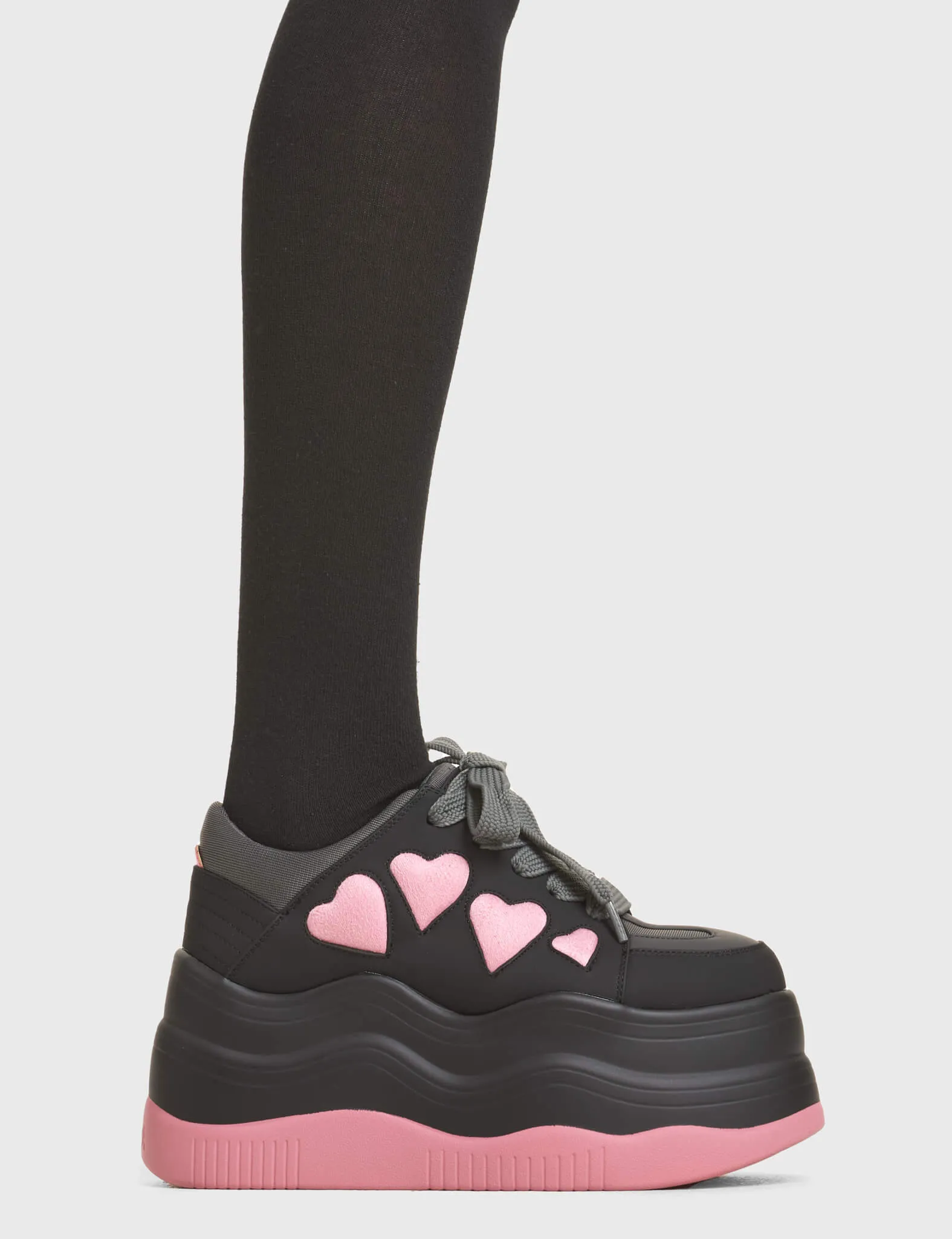 Heart On My Sleeve Chunky Platform Sneakers