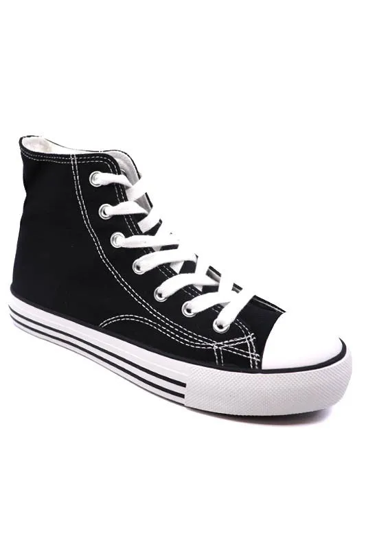 High Top Canvas Sneakers