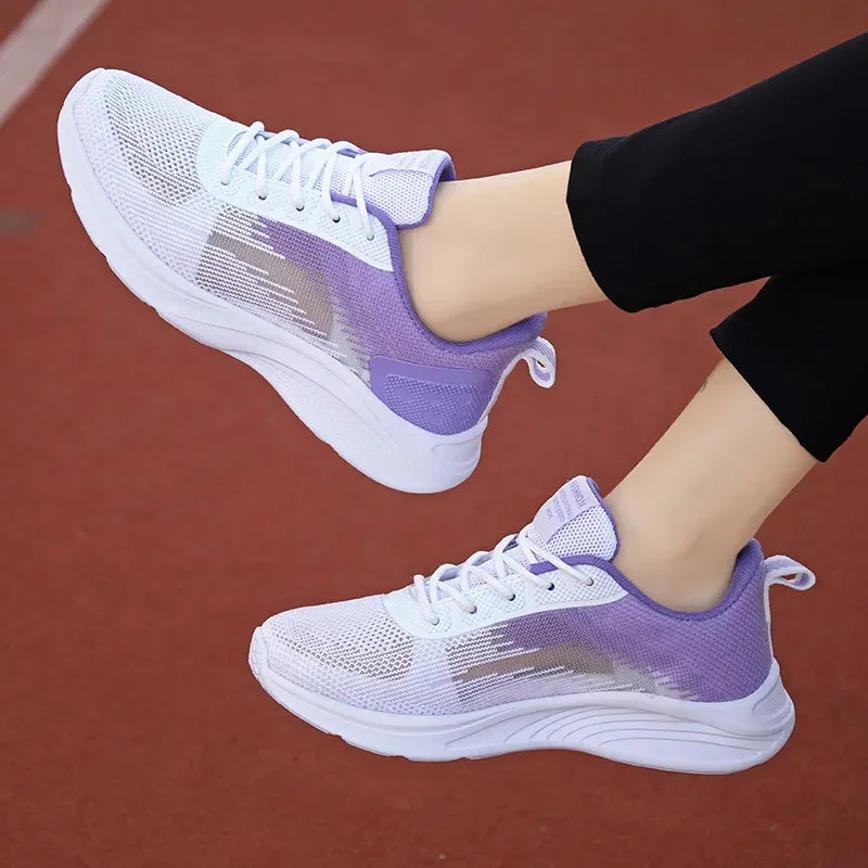 Hnzxzm Women Sneakers Shoes Fashion Sneakers Breathable Platform Sneakers Trainers Ladies Shoes Flat Shoes Designer Sneakers for Women