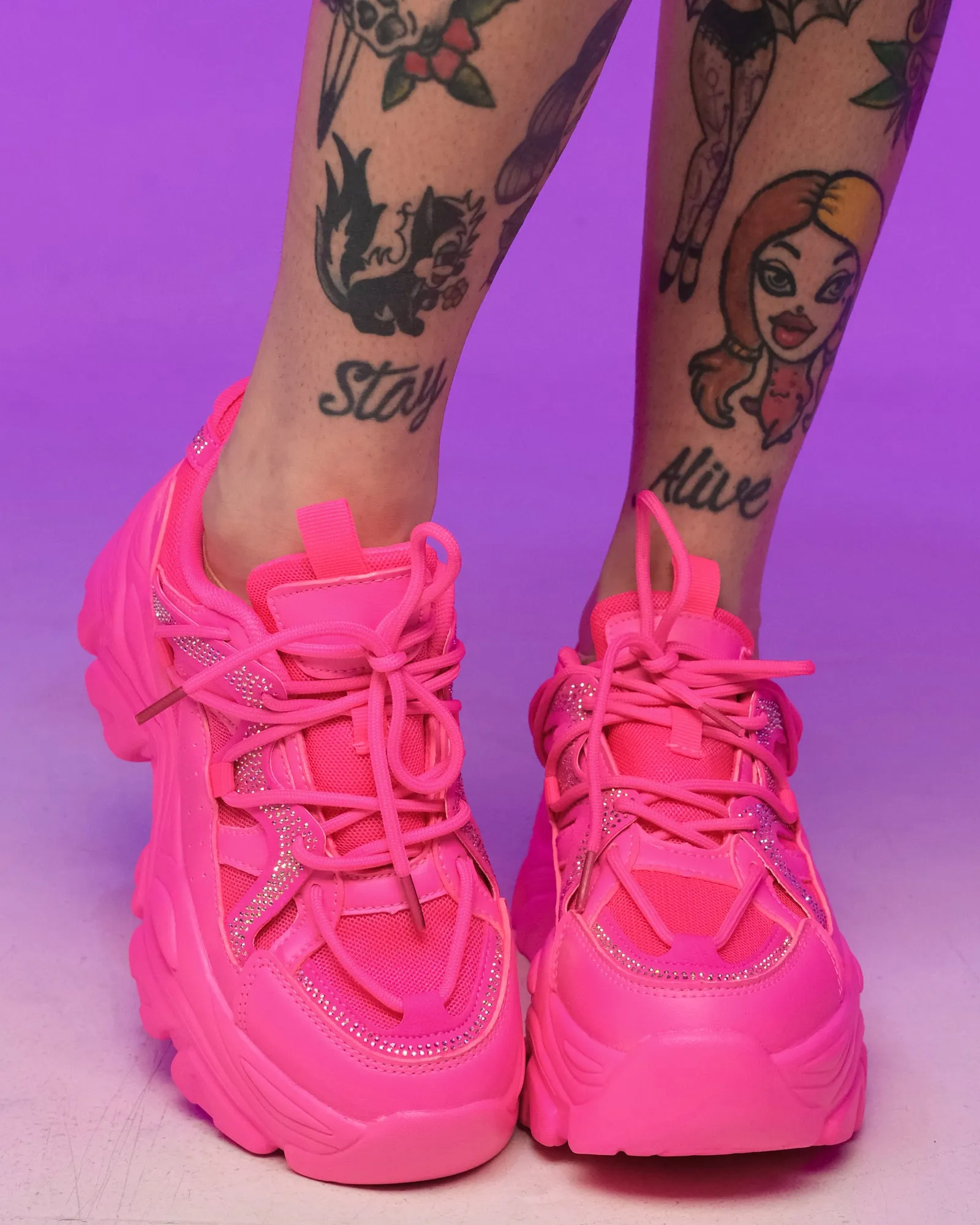 Hot Pink Steppin' Out Sneakers