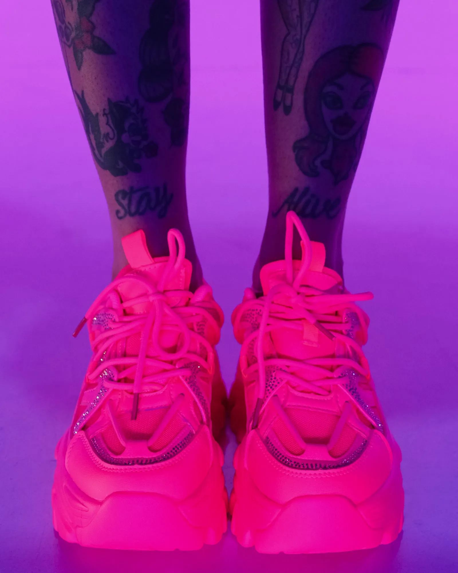 Hot Pink Steppin' Out Sneakers