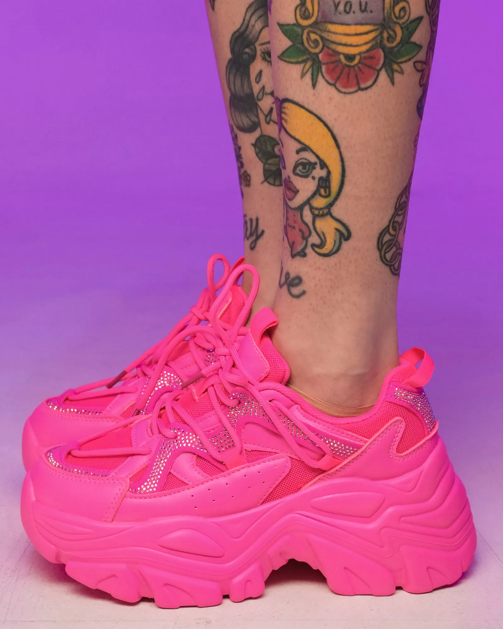 Hot Pink Steppin' Out Sneakers