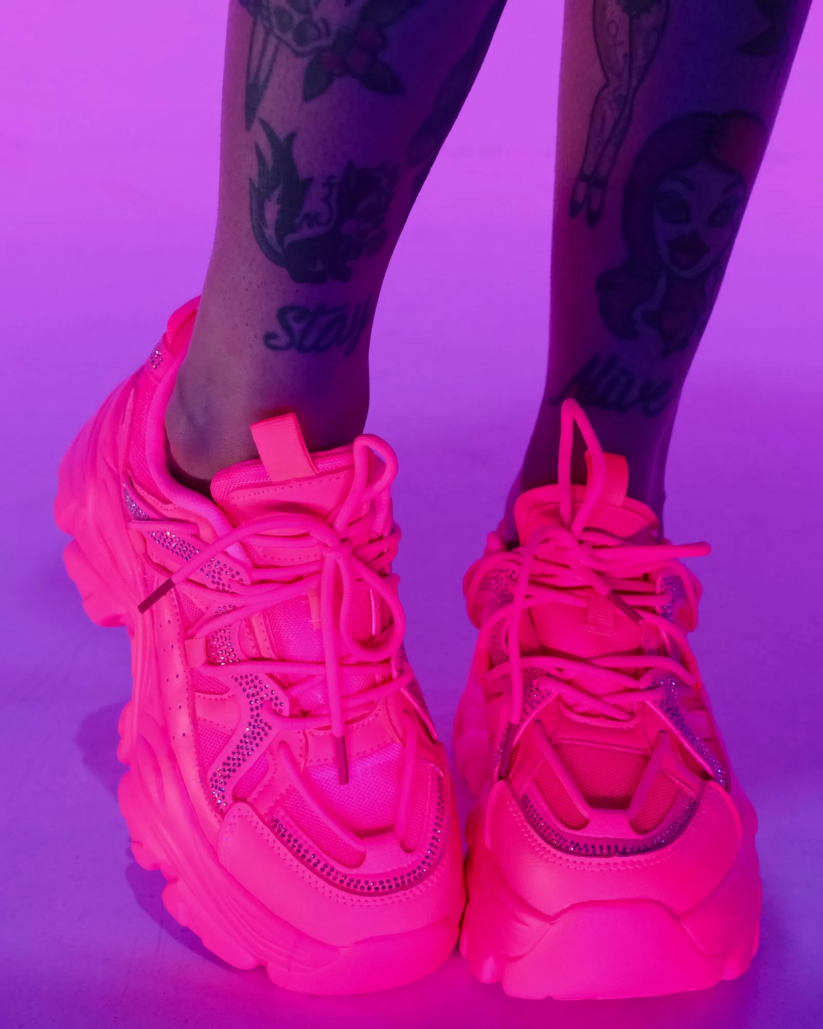 Hot Pink Steppin' Out Sneakers