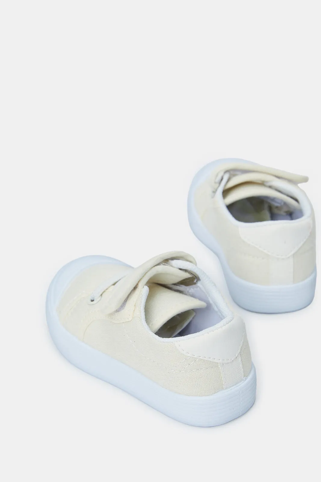 Infant Boys White Velcro Strap Pump