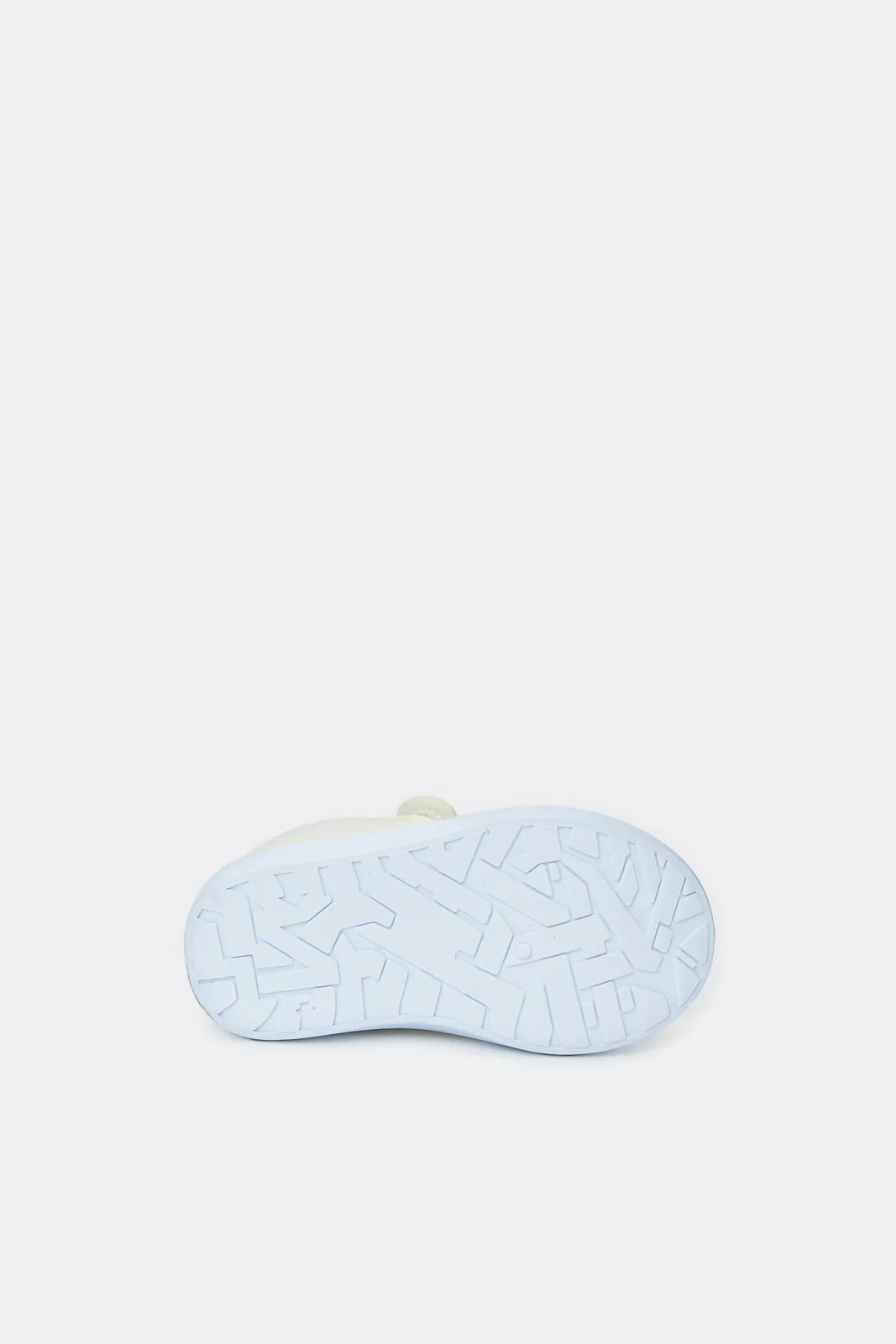 Infant Boys White Velcro Strap Pump