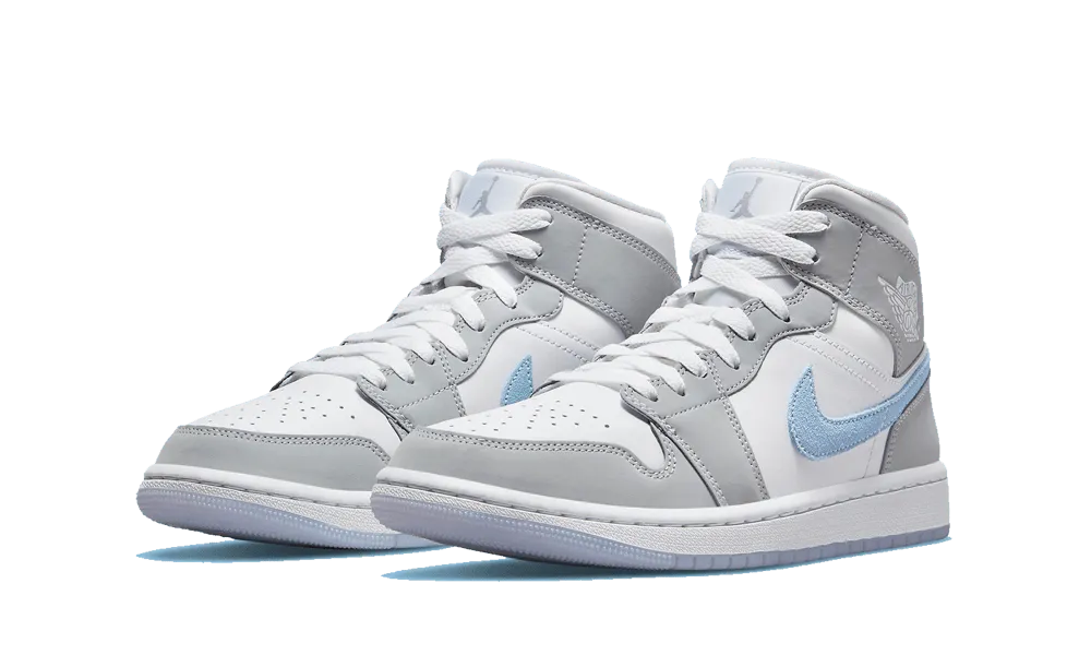 JORDAN 1 MID WOLF GREY ALUMINUM (W)