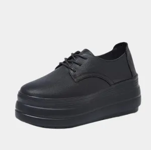 Joskaa 2024 New All Black Platform Sneakers