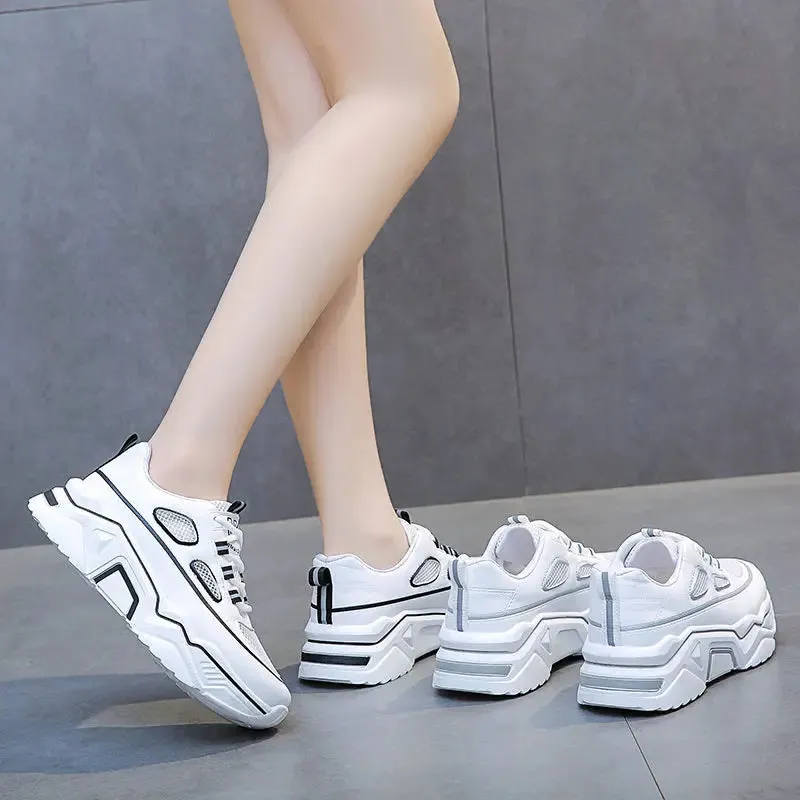 Joskaa 2024 New White High Platform Sneakers