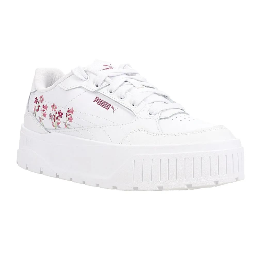 Karmen II Idol Novelty Embroidered Floral Lace Up Sneakers