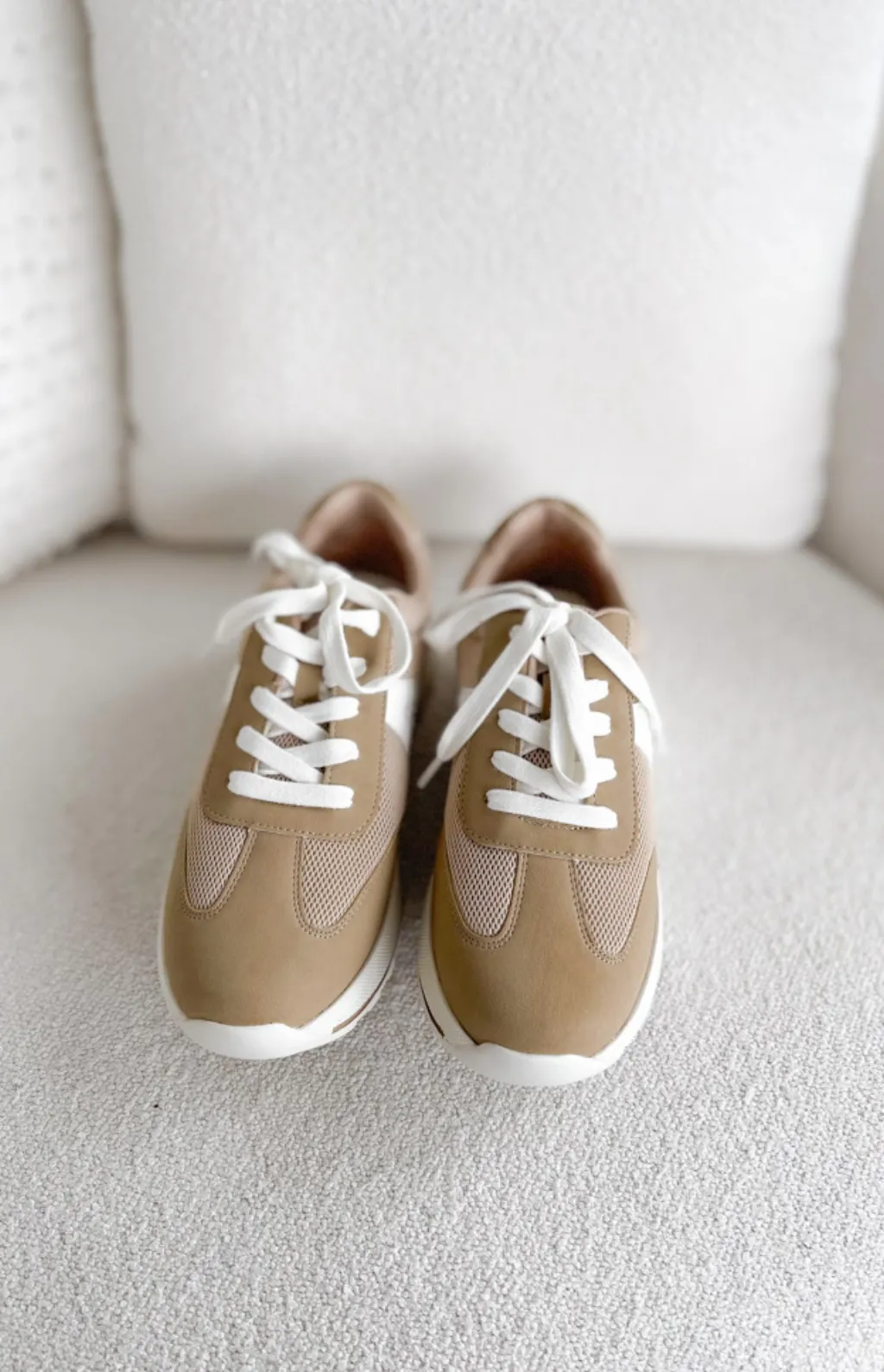 Katie Tan Lace Up MIA Sneakers