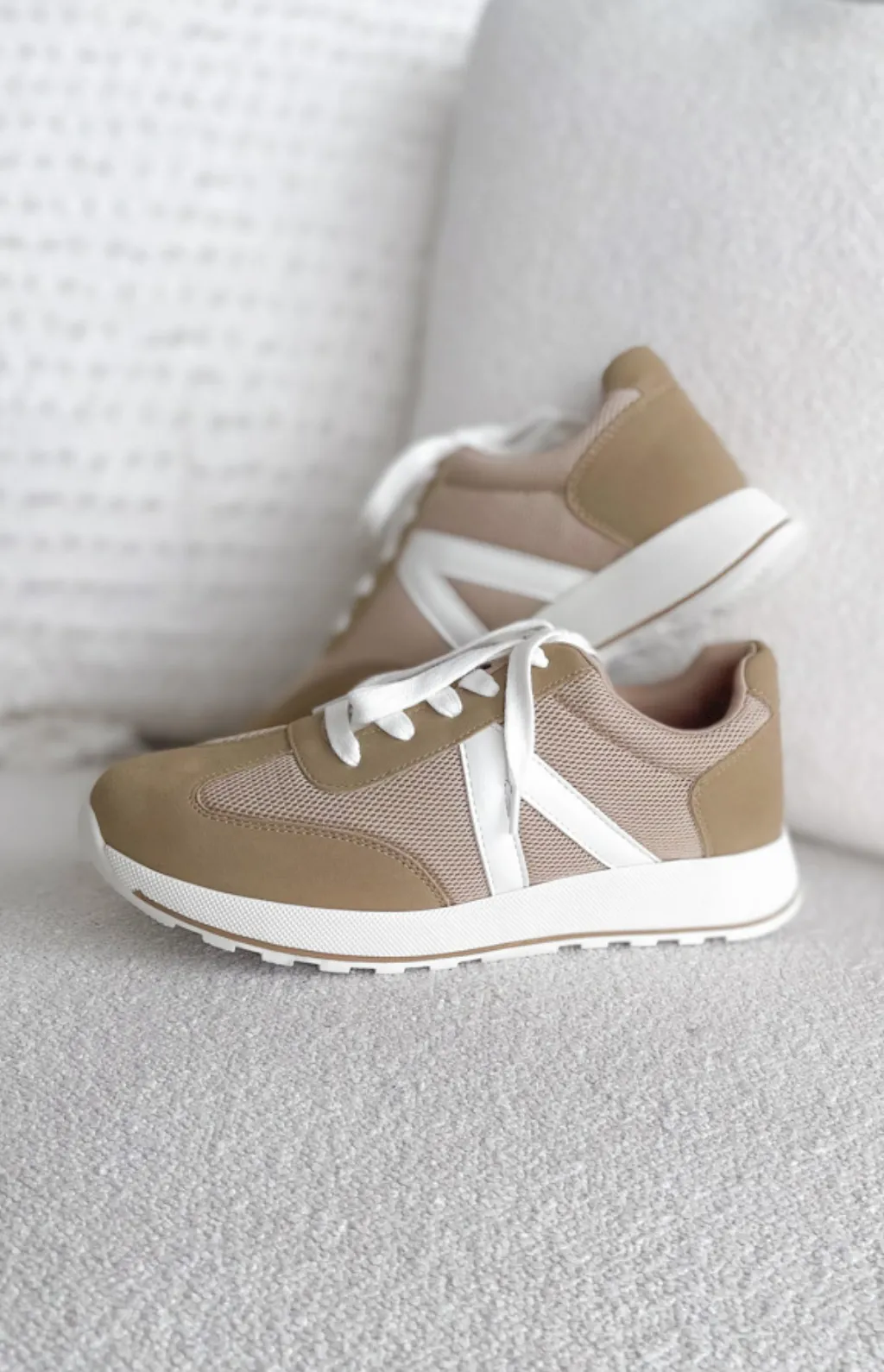 Katie Tan Lace Up MIA Sneakers