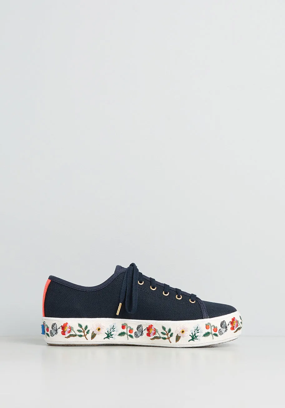 Keds x Rifle Paper Co. Forevermore Foliage Platform Sneaker