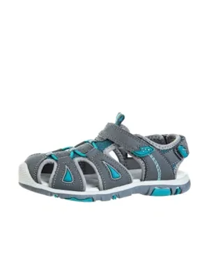 Kids Boy Velcro Closed Toe Sandals,Grey