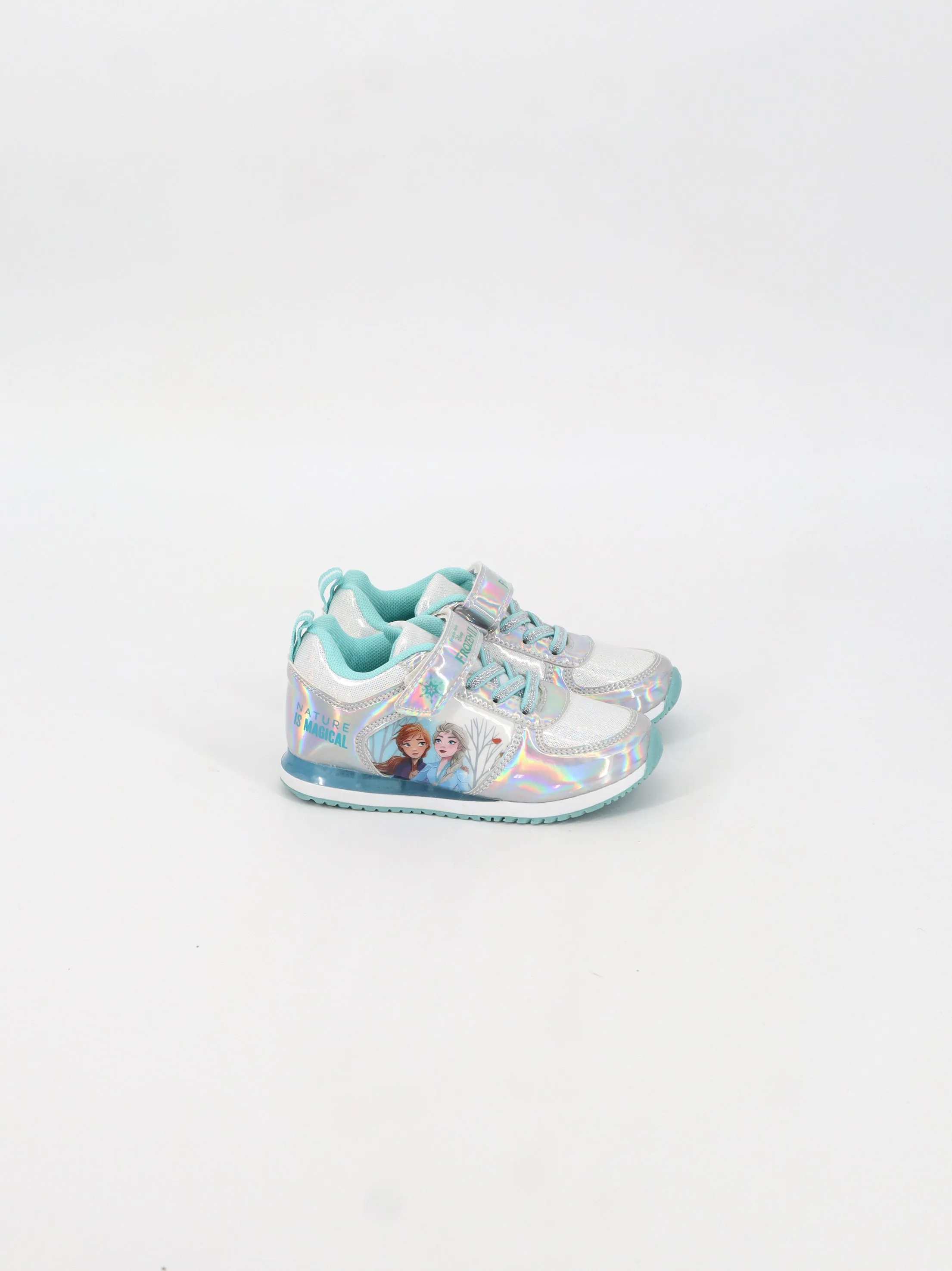 Kids Girl's Graphic Printed Shoes,Silver/Mint