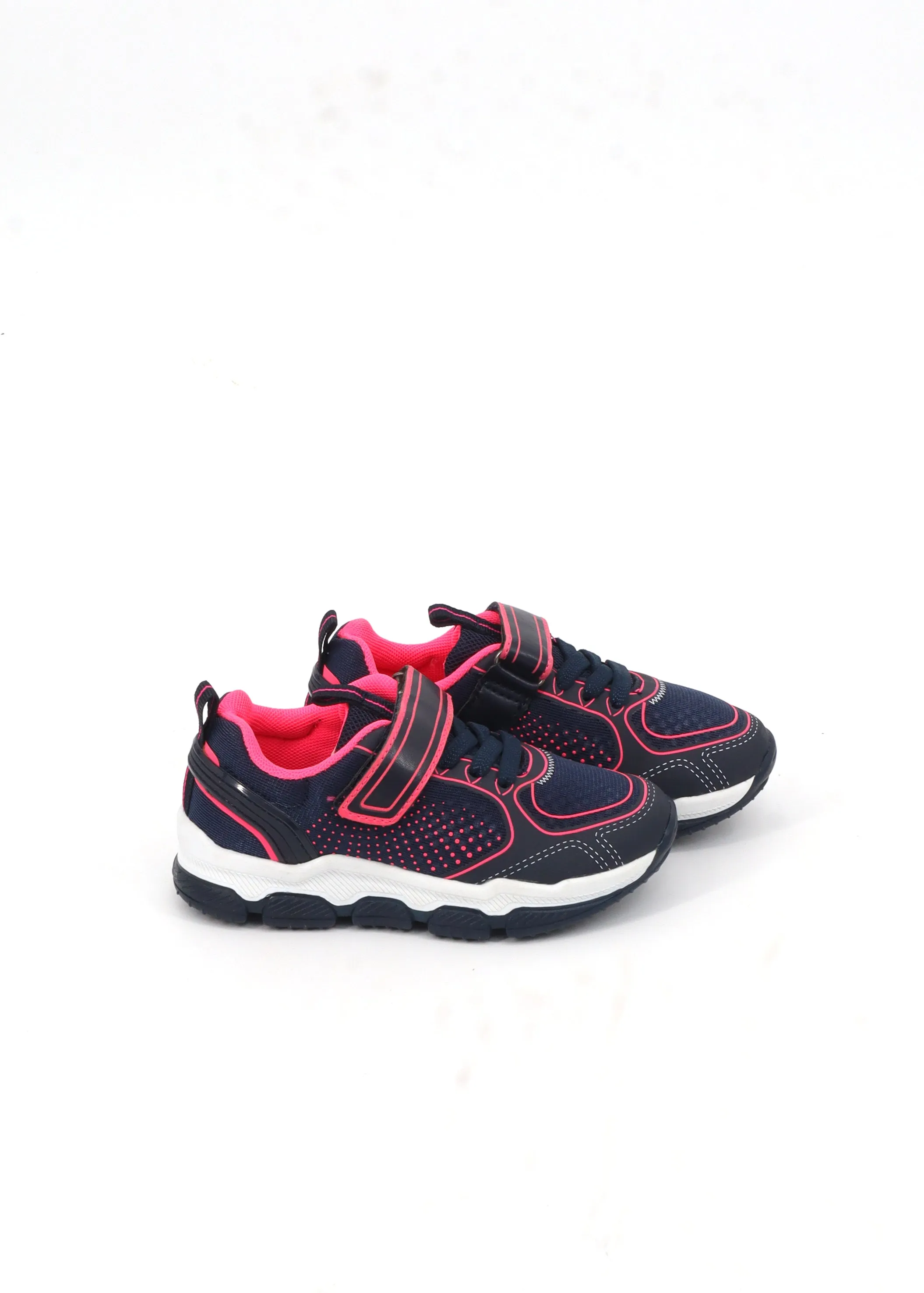 Kids Girl's Printed Sneakers,Navy/Pink