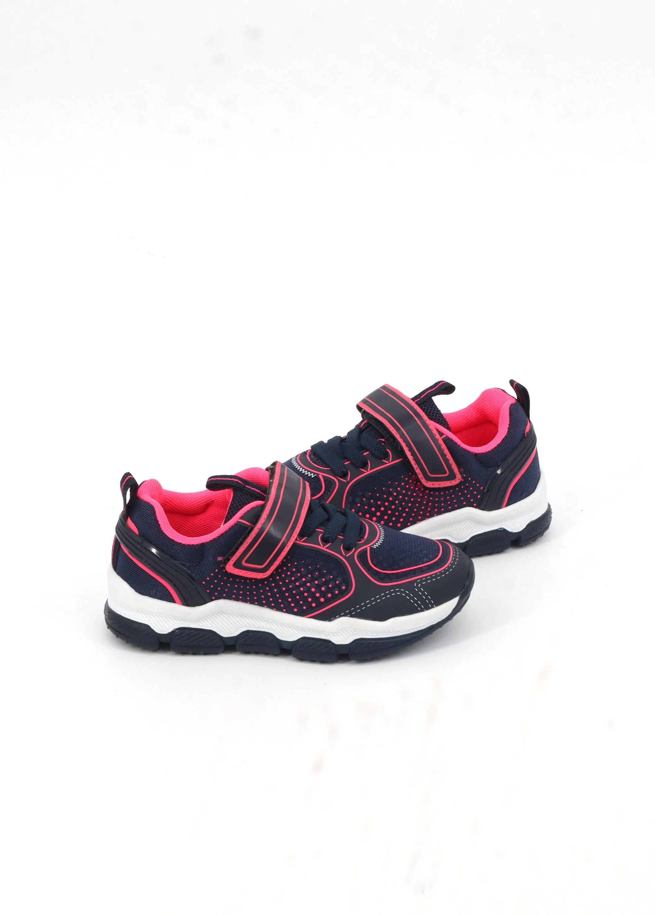 Kids Girl's Printed Sneakers,Navy/Pink