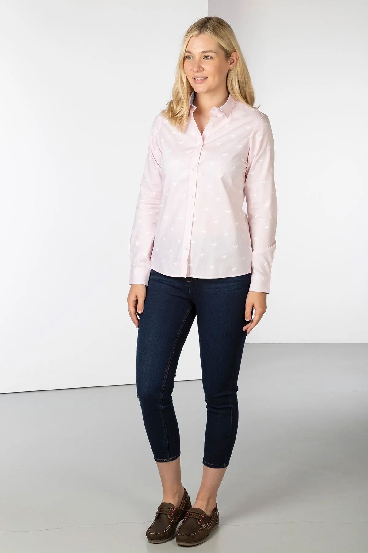 Ladies Oxford Cotton Printed Shirt -  Audrey II