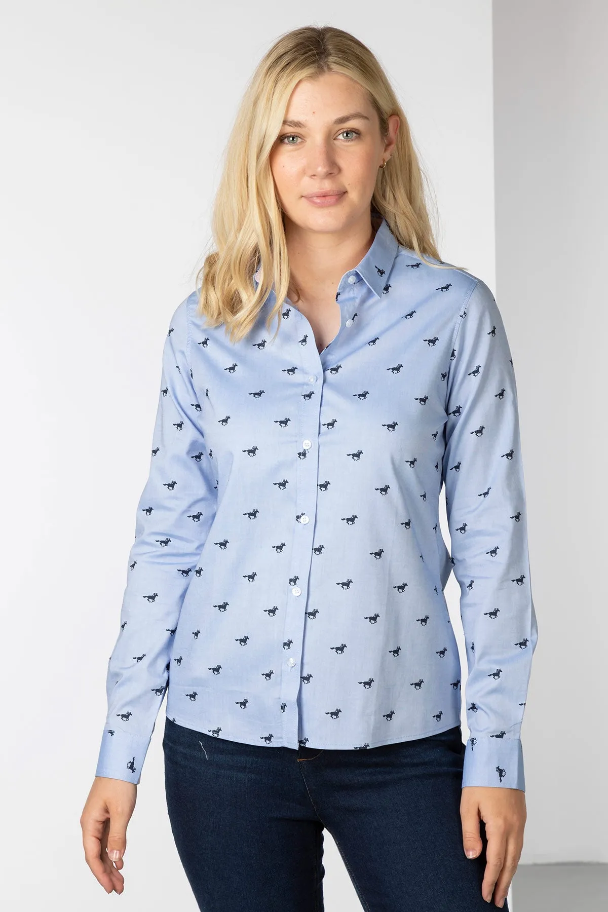 Ladies Oxford Cotton Printed Shirt -  Audrey II