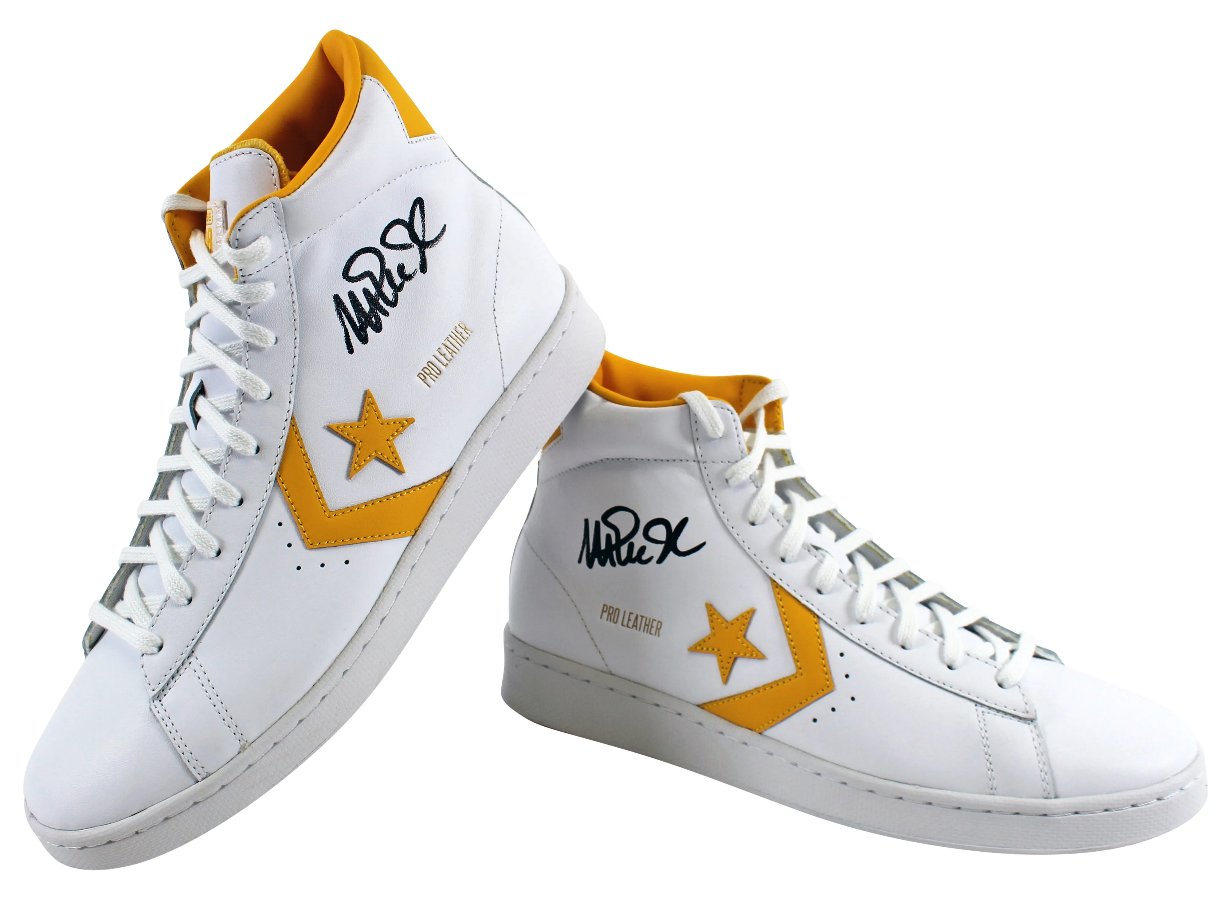 Lakers Magic Johnson Signed Converse Weapon Pro Leather Shoes w/ Box BAS Wit 2