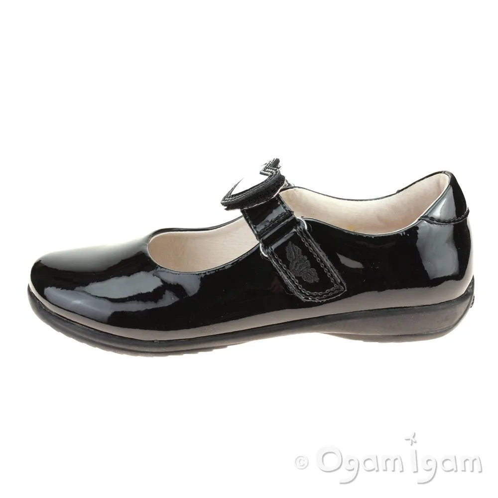 Lelli Kelly Colourissima Girls Black Patent School Shoe (G)