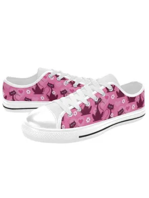 LOVECATS WHITE Retro Style Sneakers