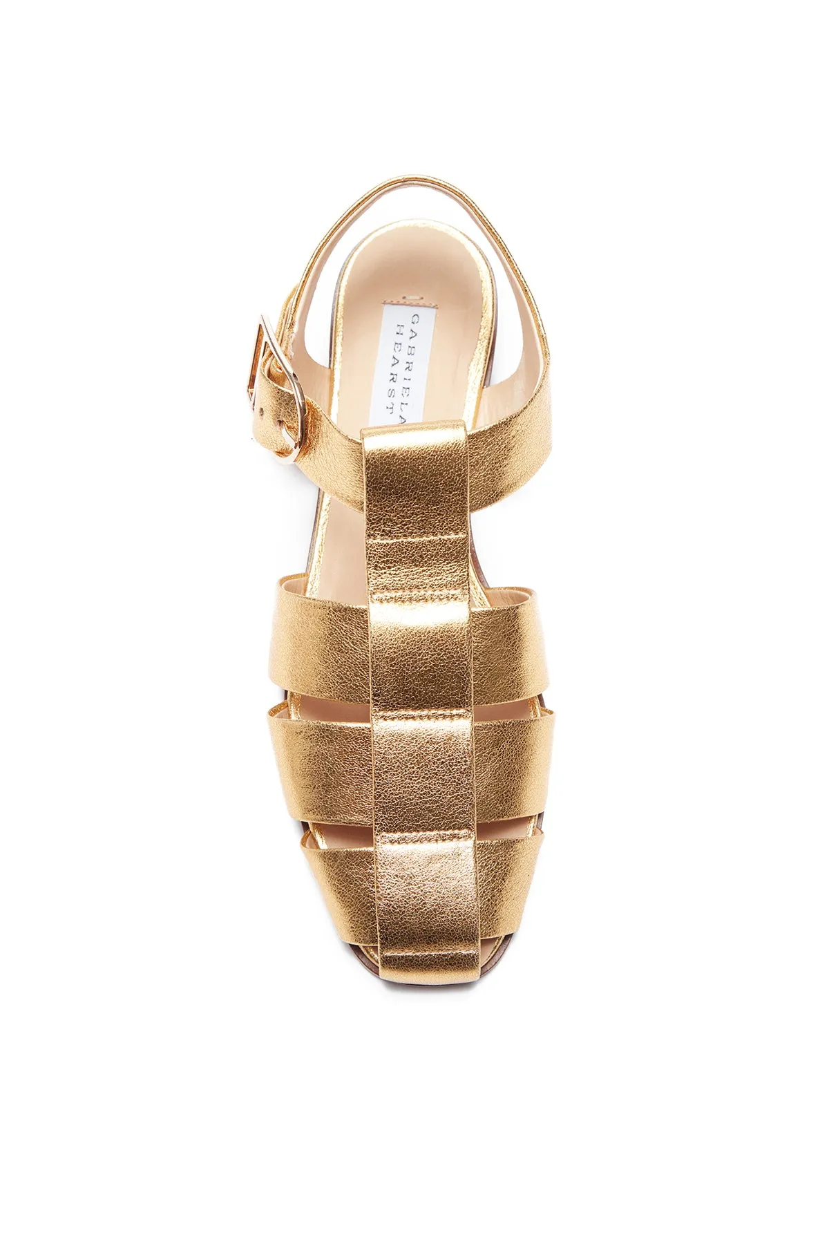 Lynn Sandal in Metallic Nappa Leather