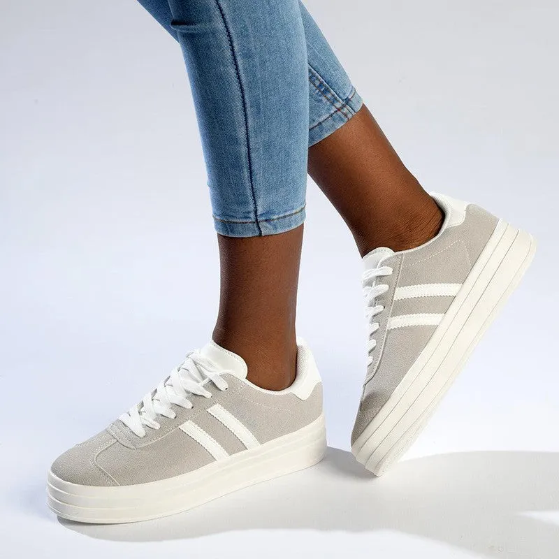 Madison Ariella Platform Fashion Sneaker - Grey