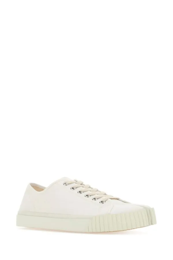 MAISON MARGIELA | Ivory canvas Tabi sneakers