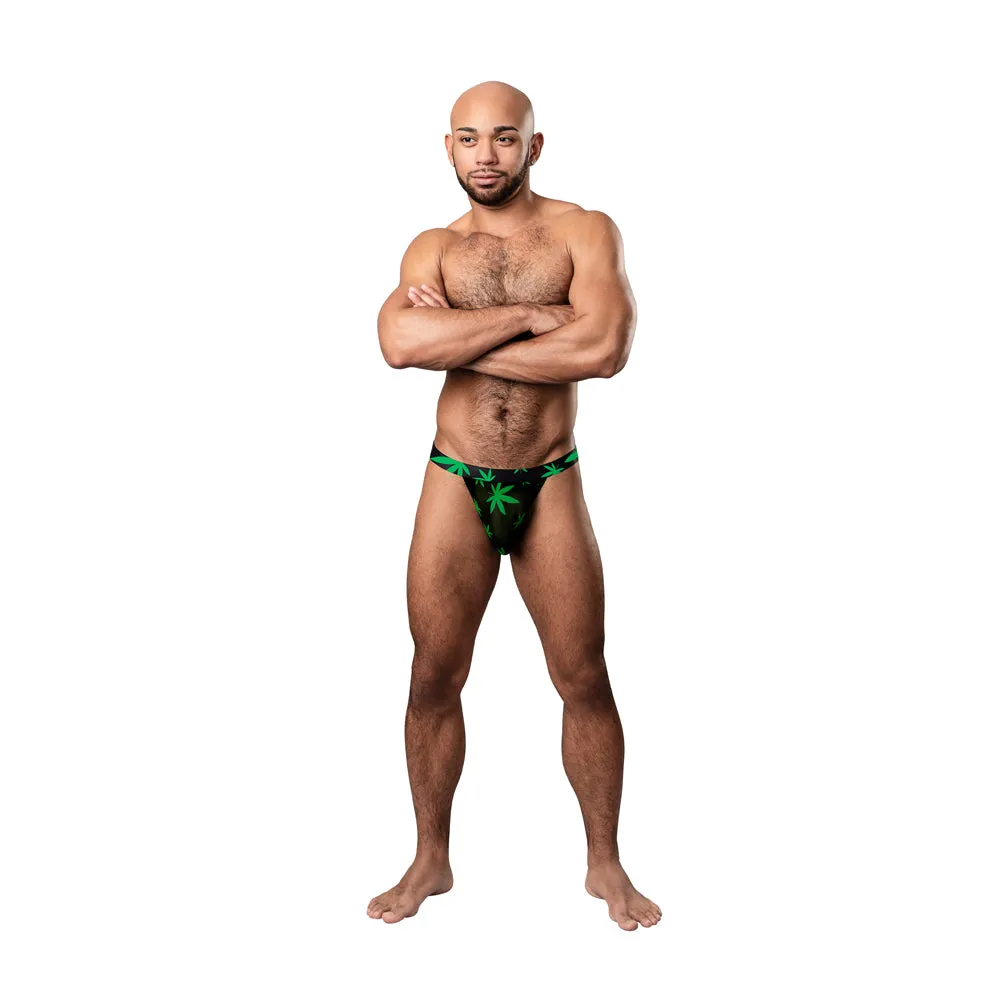 Male Power Hazy Dayz Micro Thong Pot Leaf S/M