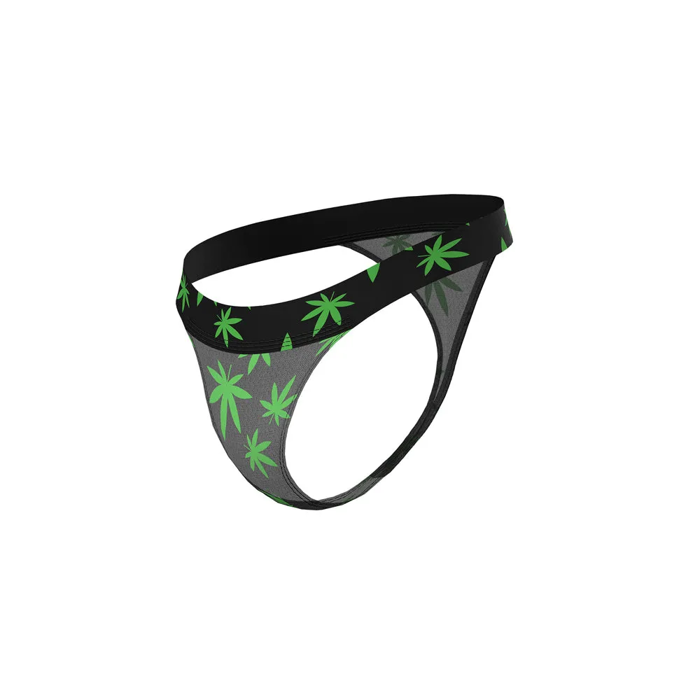 Male Power Hazy Dayz Micro Thong Pot Leaf S/M