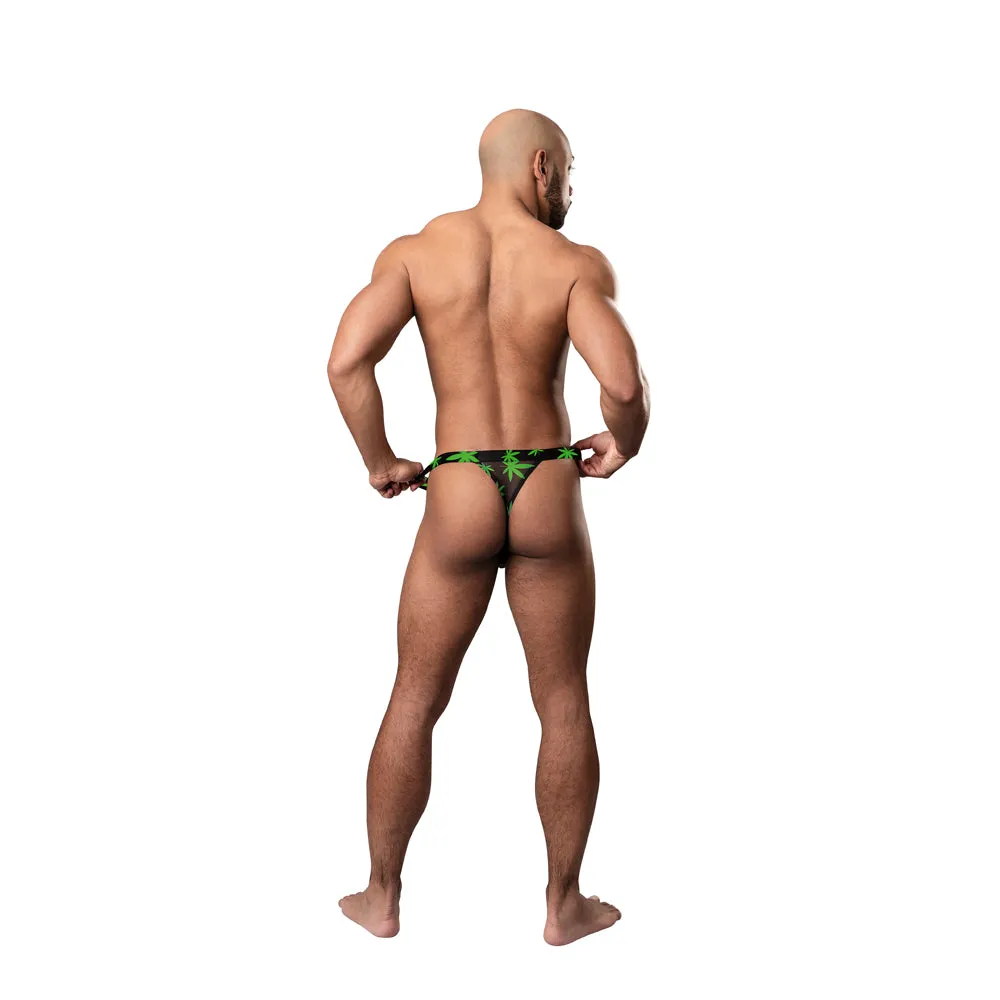 Male Power Hazy Dayz Micro Thong Pot Leaf S/M