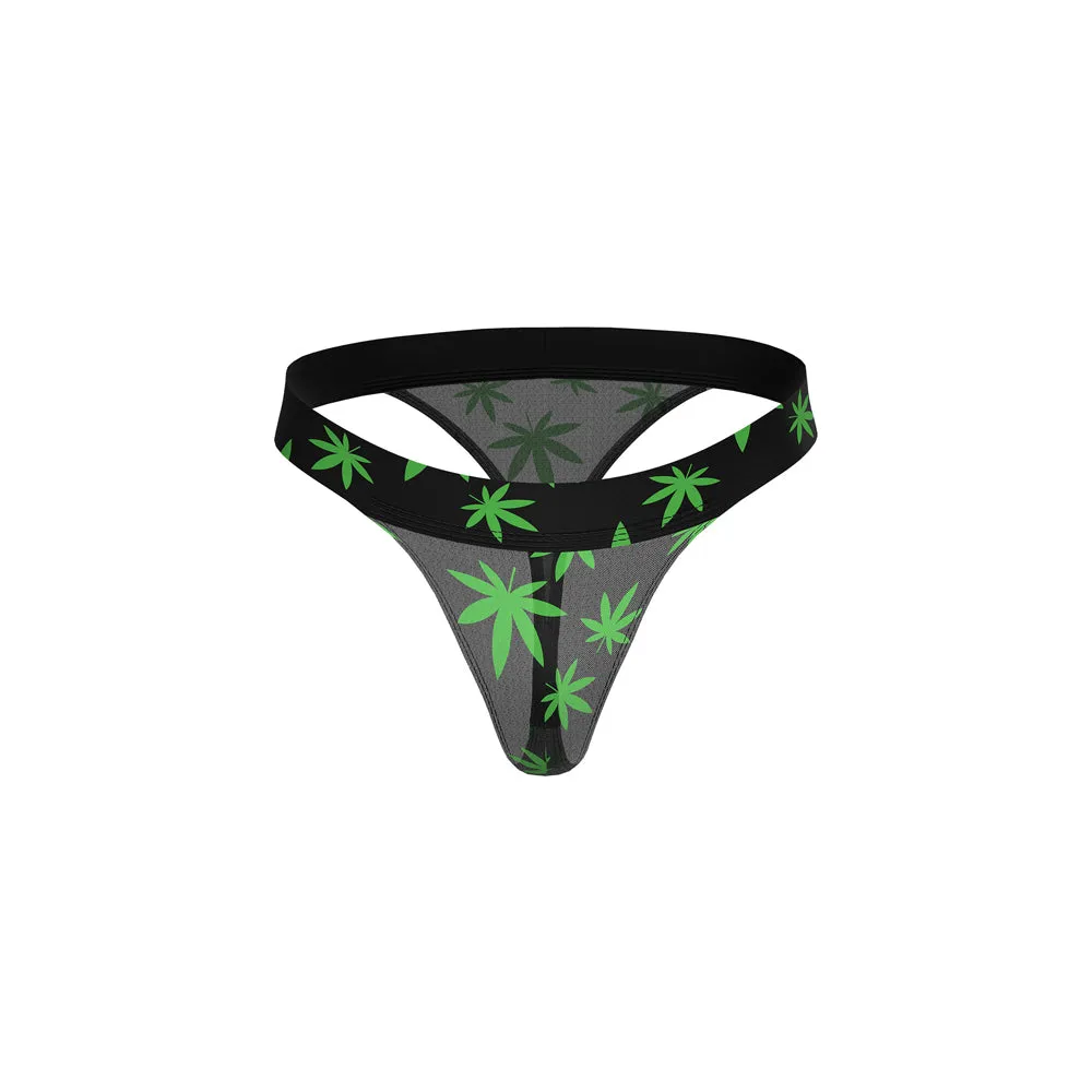 Male Power Hazy Dayz Micro Thong Pot Leaf S/M