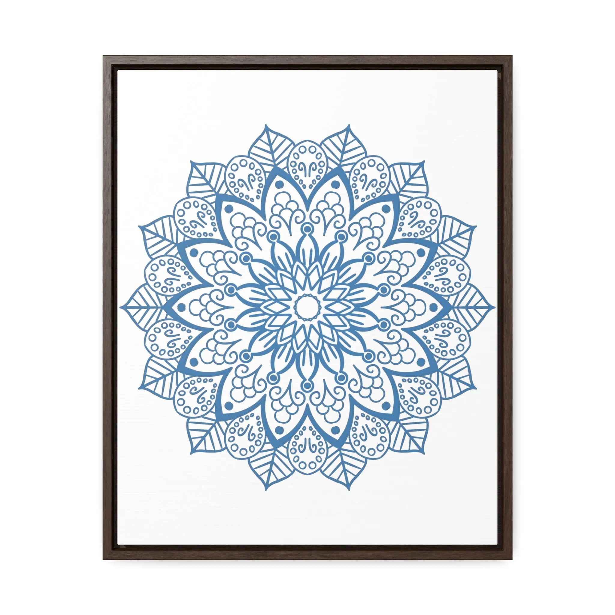 Mandala Handmade Art - Steel Blue - Gallery Canvas Wraps