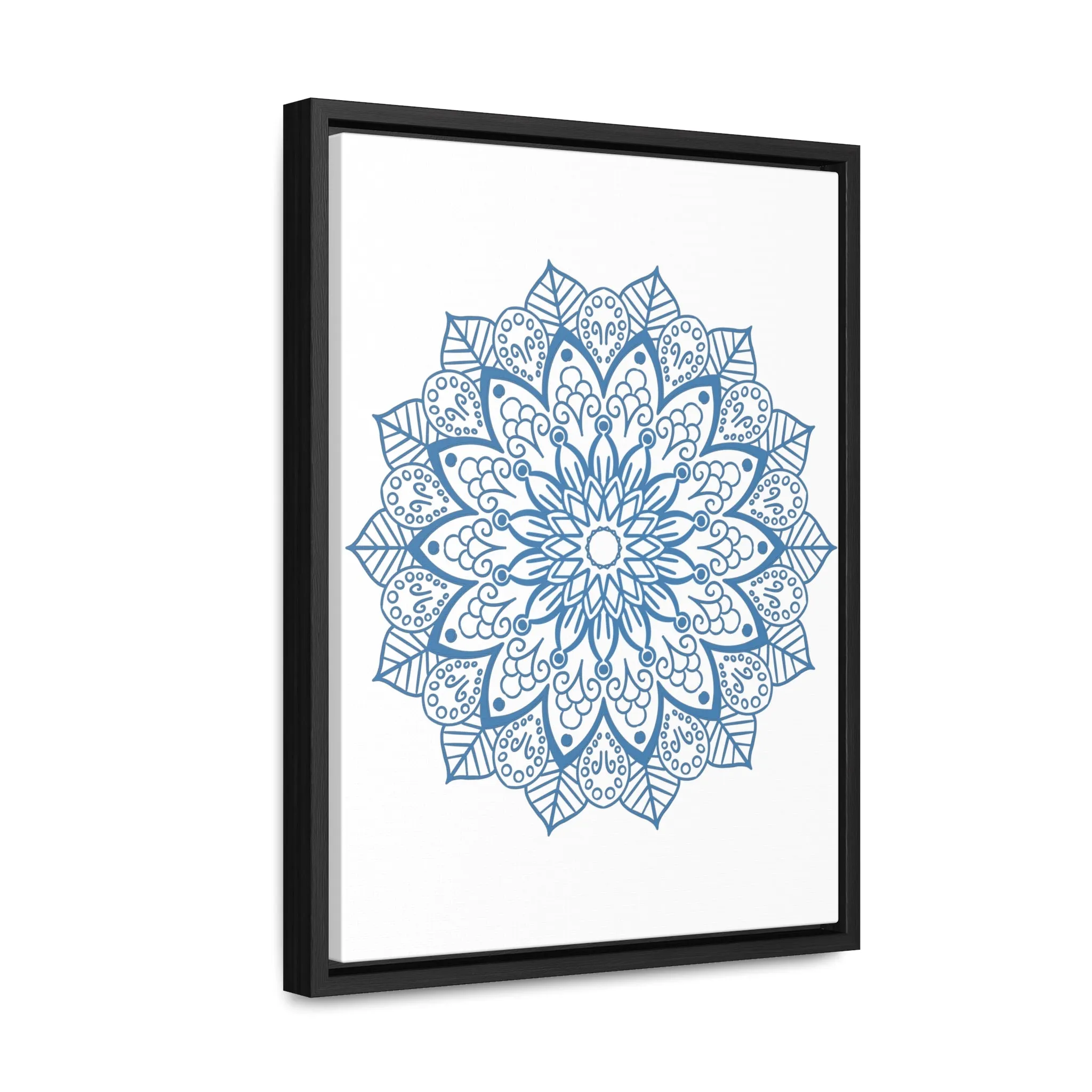 Mandala Handmade Art - Steel Blue - Gallery Canvas Wraps