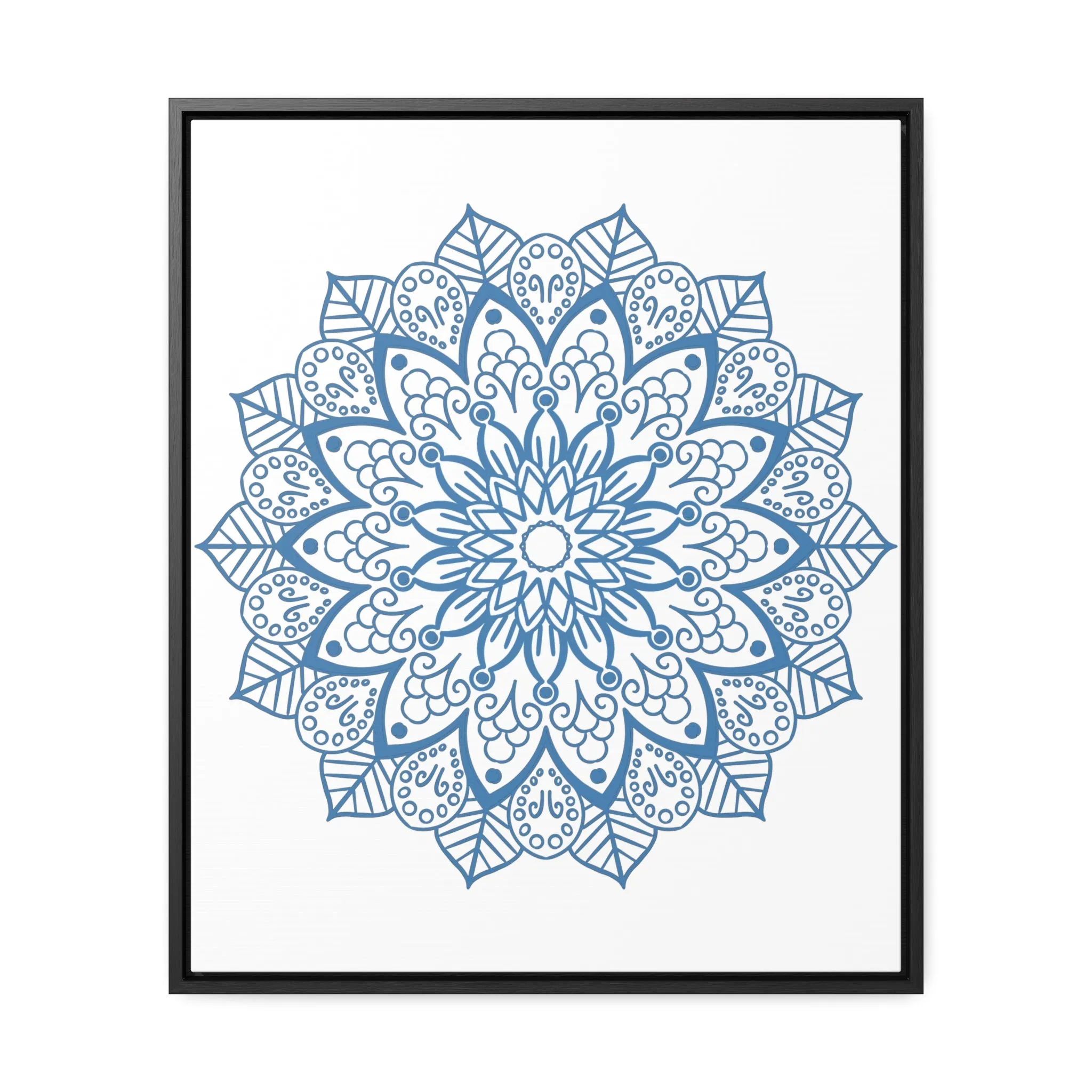 Mandala Handmade Art - Steel Blue - Gallery Canvas Wraps