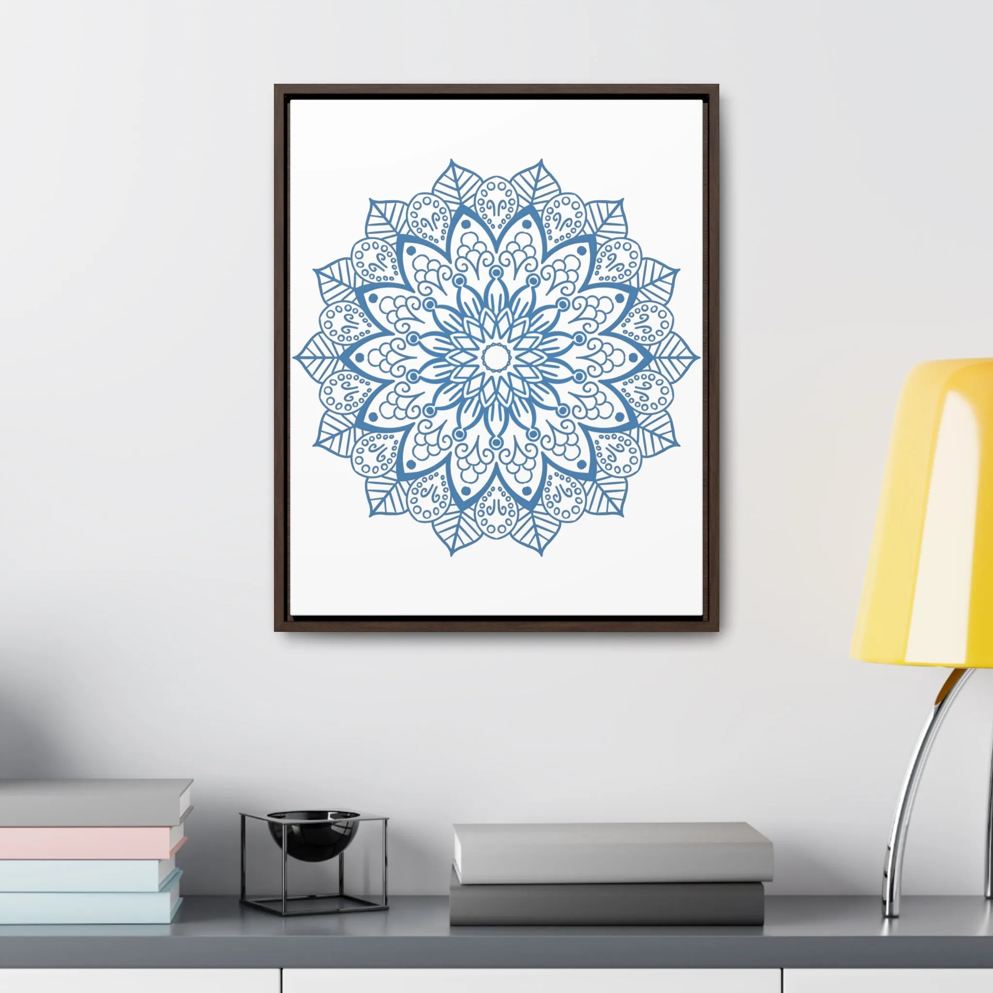 Mandala Handmade Art - Steel Blue - Gallery Canvas Wraps