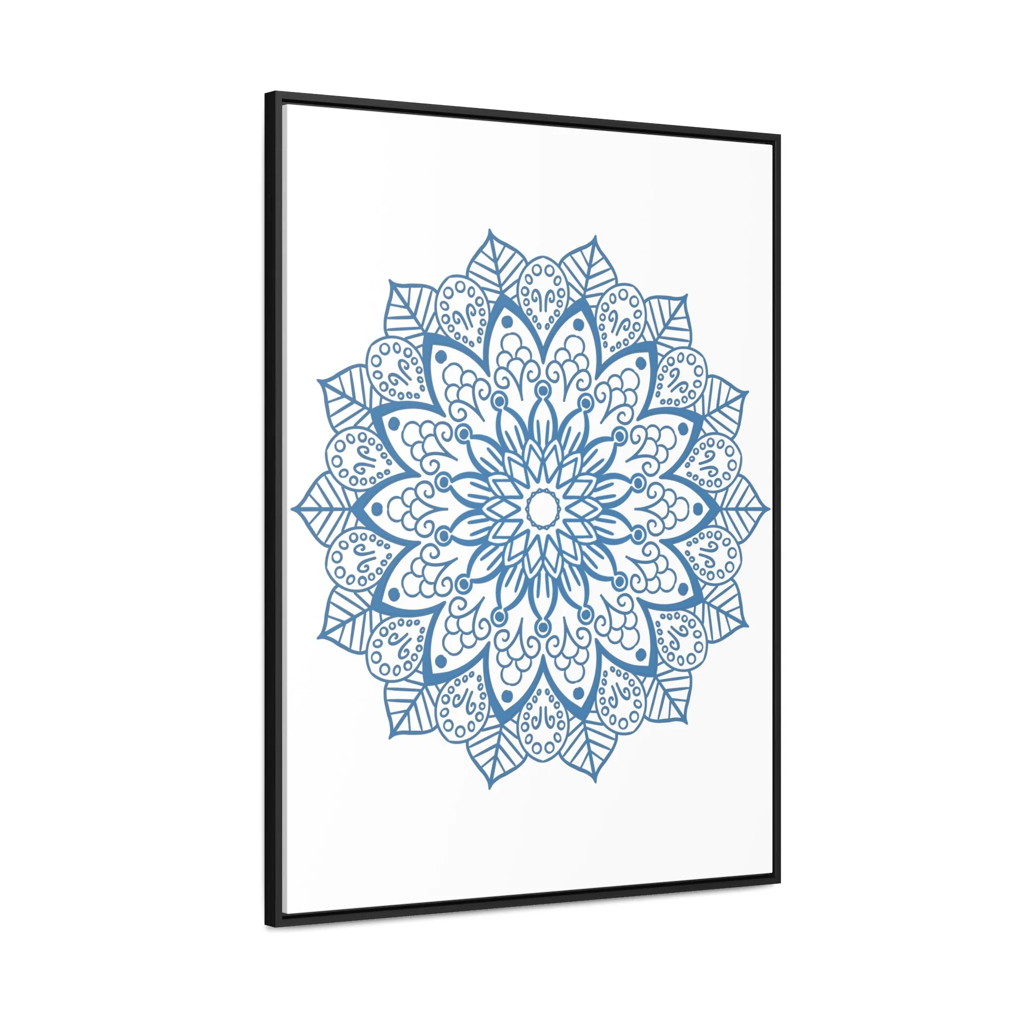 Mandala Handmade Art - Steel Blue - Gallery Canvas Wraps