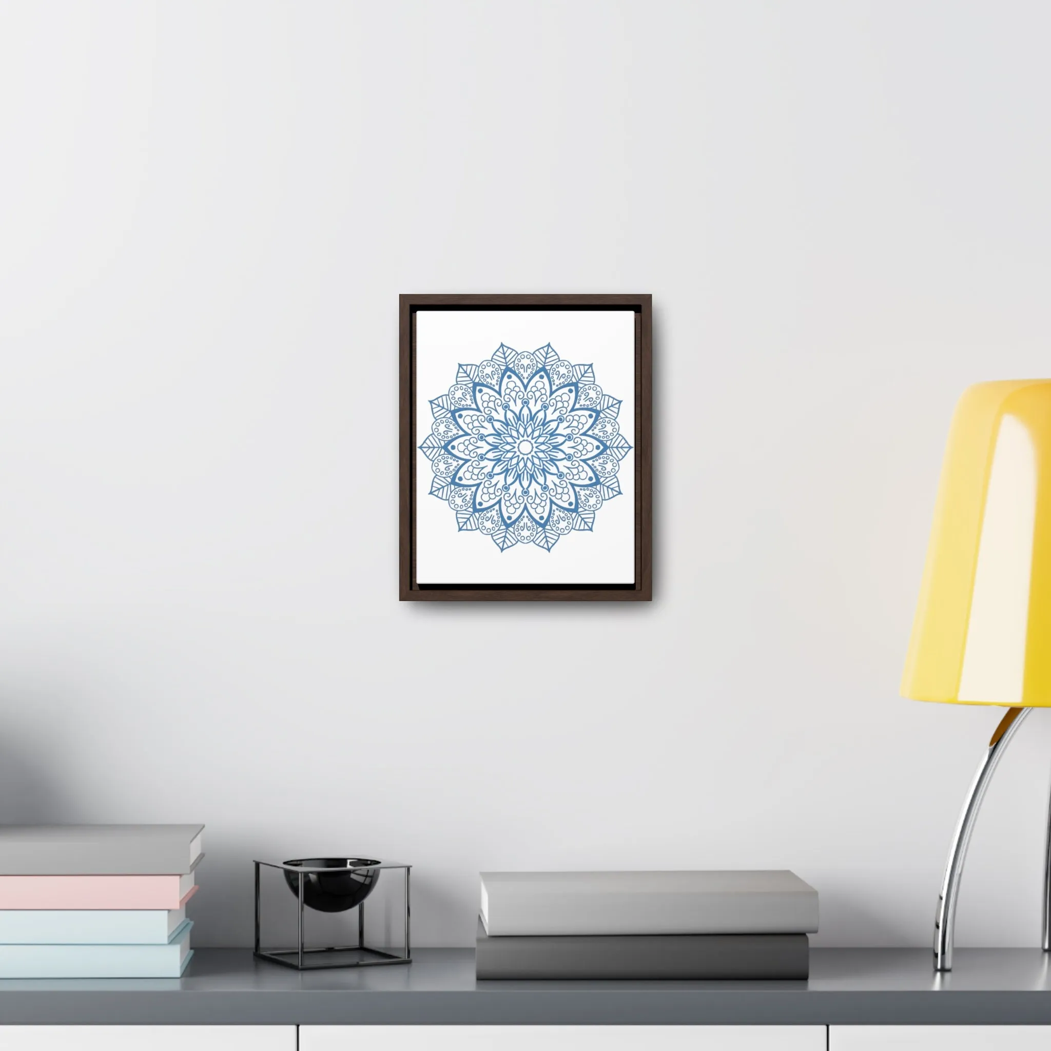 Mandala Handmade Art - Steel Blue - Gallery Canvas Wraps