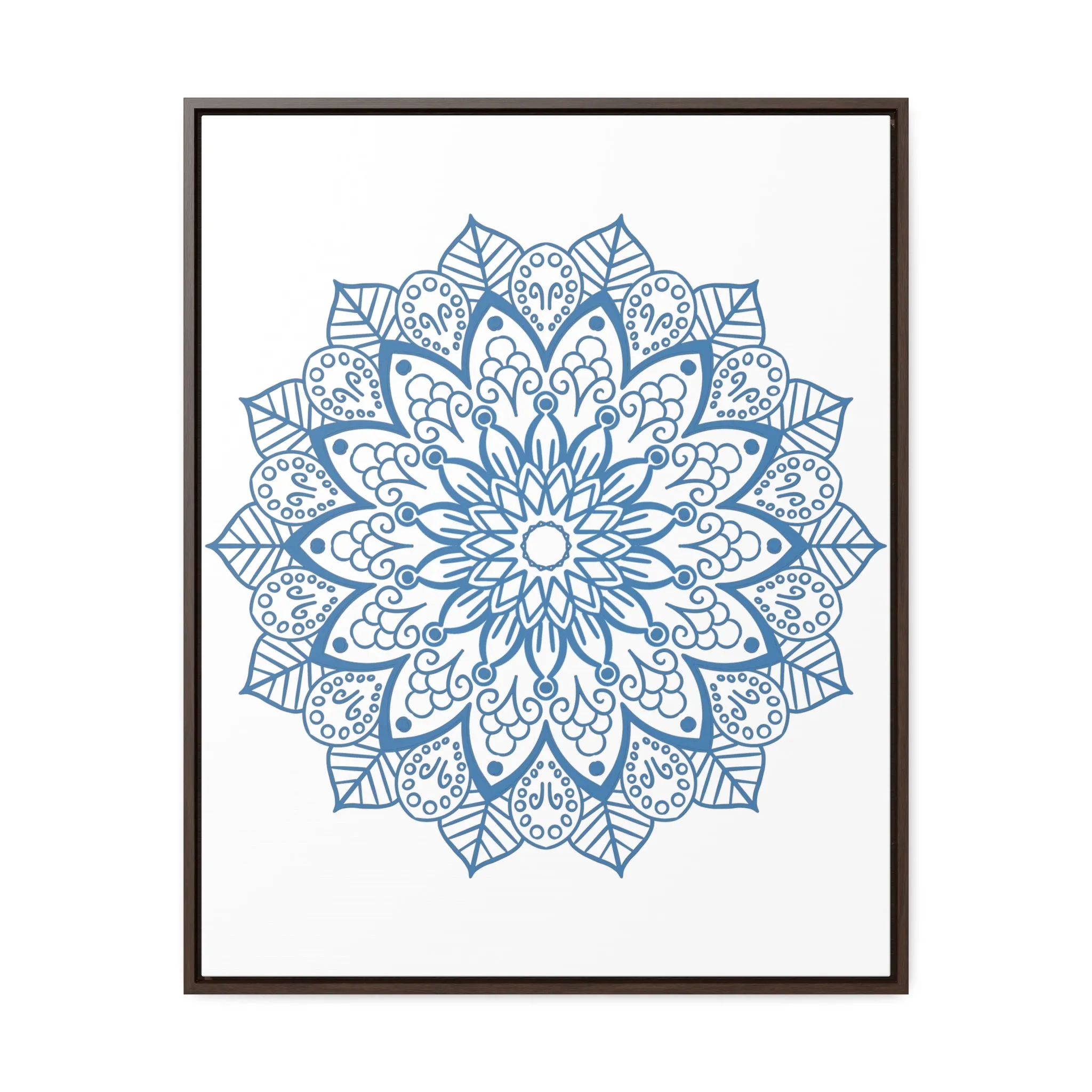 Mandala Handmade Art - Steel Blue - Gallery Canvas Wraps