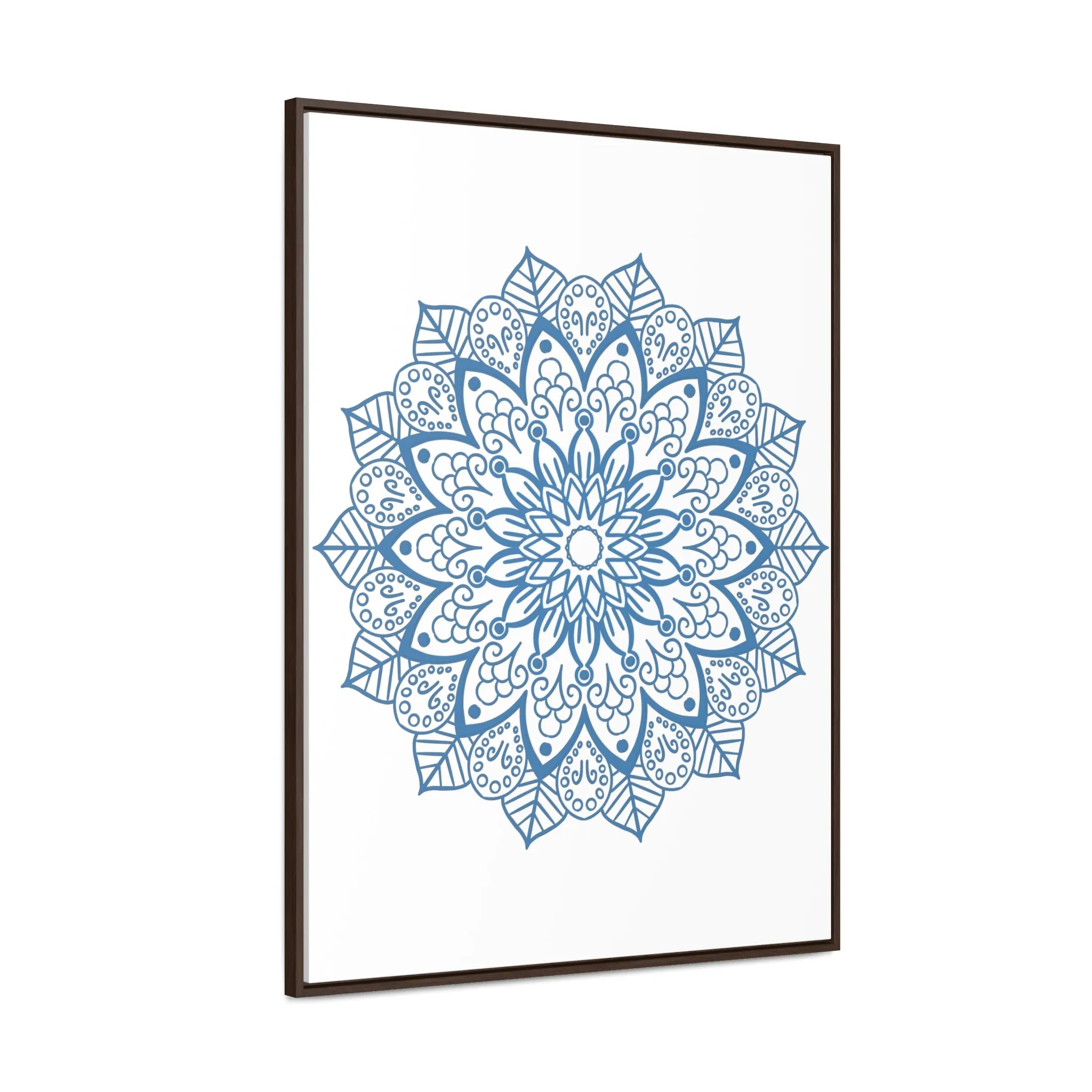 Mandala Handmade Art - Steel Blue - Gallery Canvas Wraps