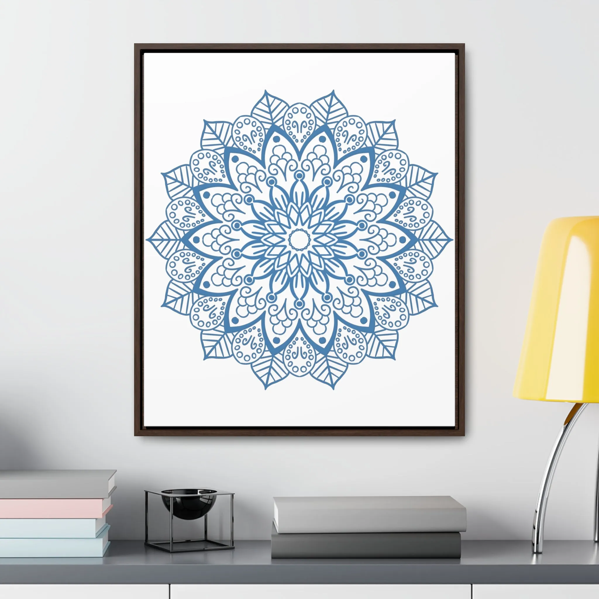 Mandala Handmade Art - Steel Blue - Gallery Canvas Wraps