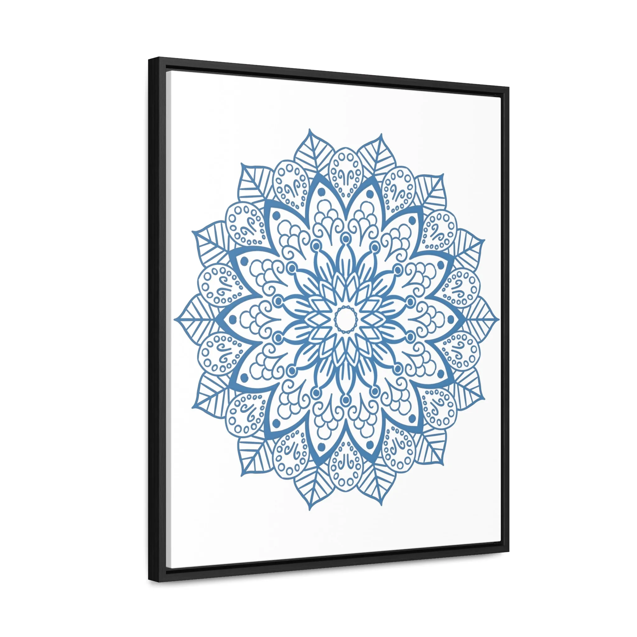 Mandala Handmade Art - Steel Blue - Gallery Canvas Wraps