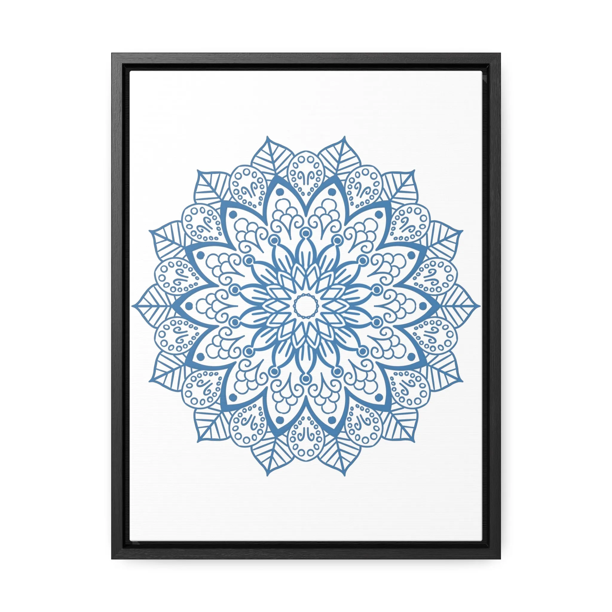 Mandala Handmade Art - Steel Blue - Gallery Canvas Wraps