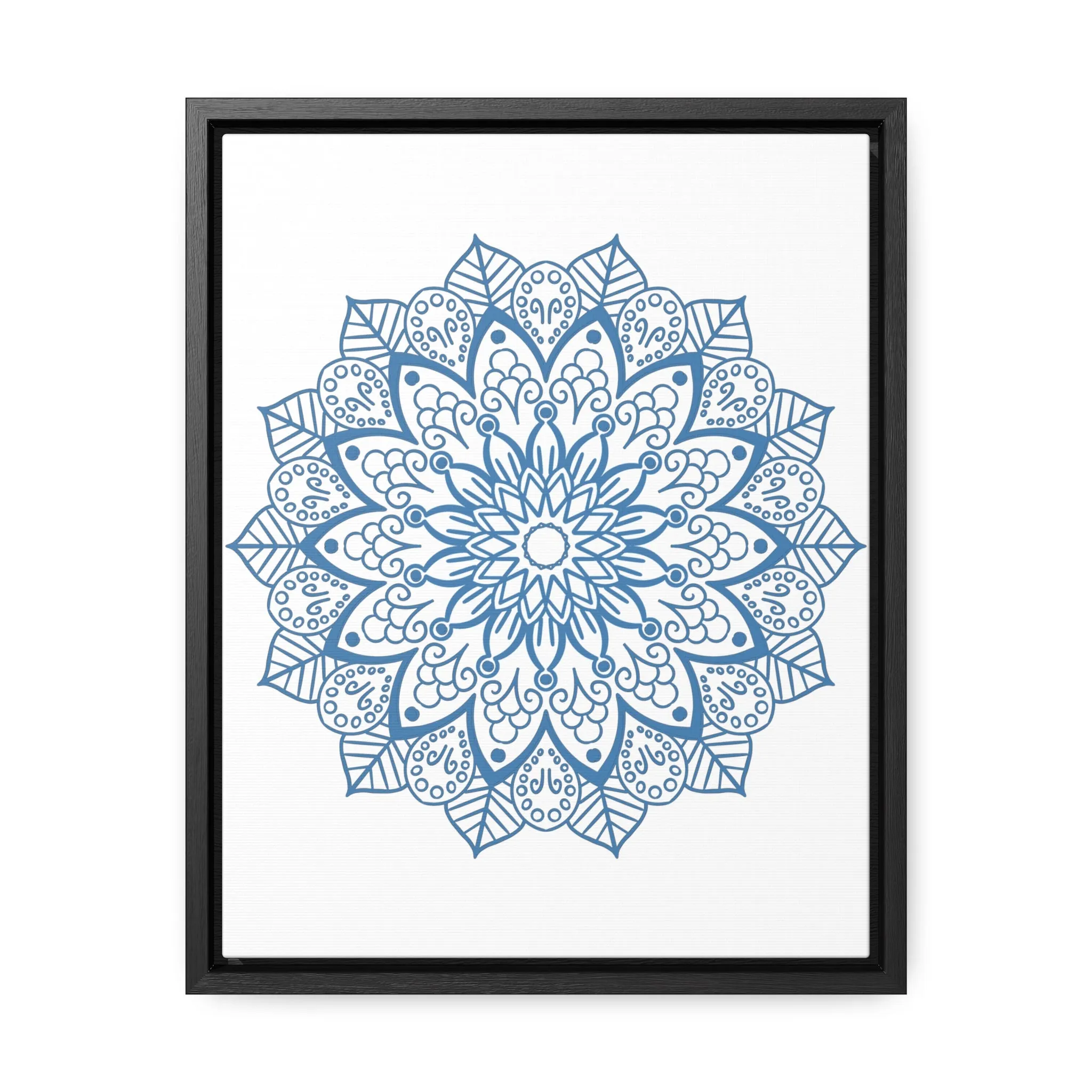 Mandala Handmade Art - Steel Blue - Gallery Canvas Wraps