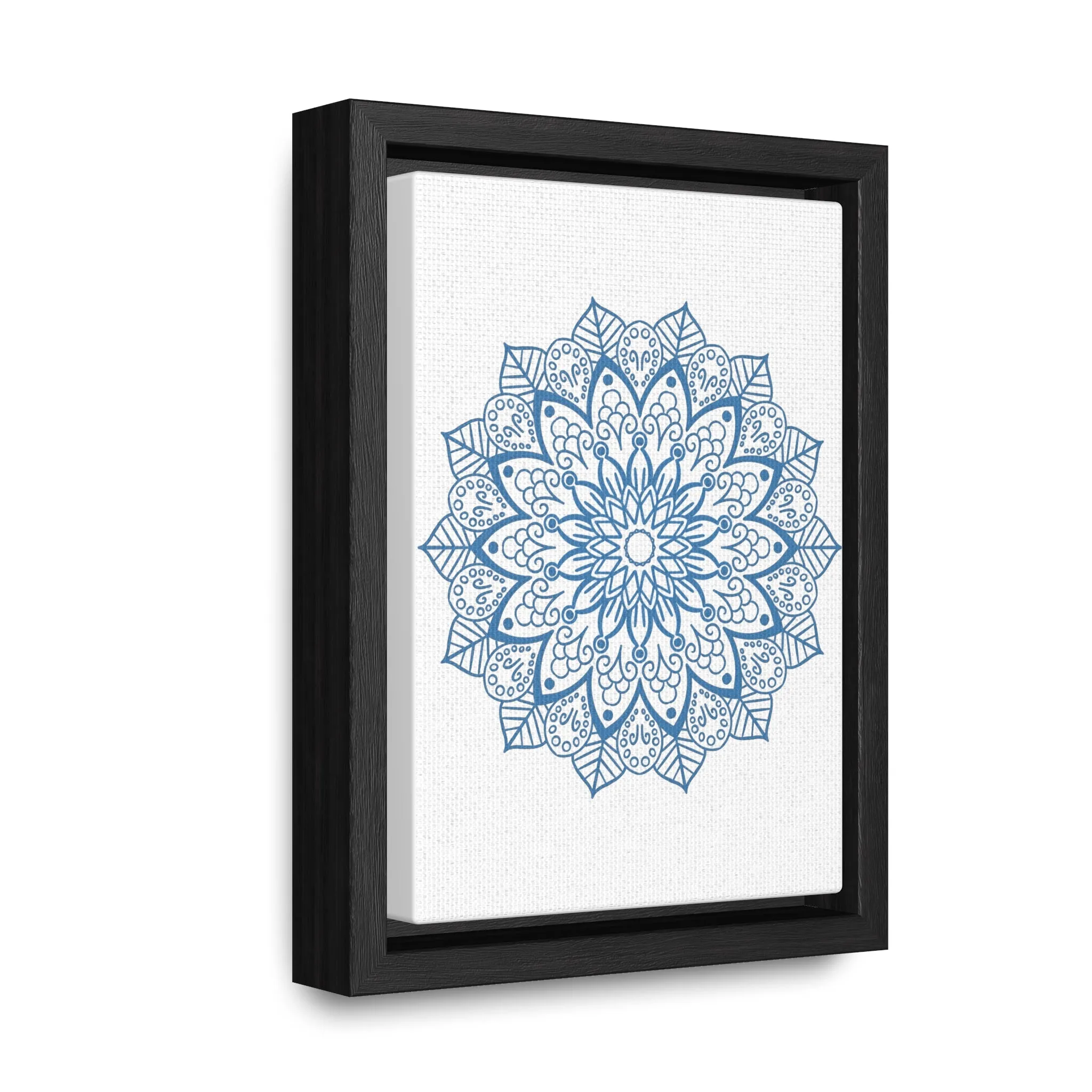 Mandala Handmade Art - Steel Blue - Gallery Canvas Wraps