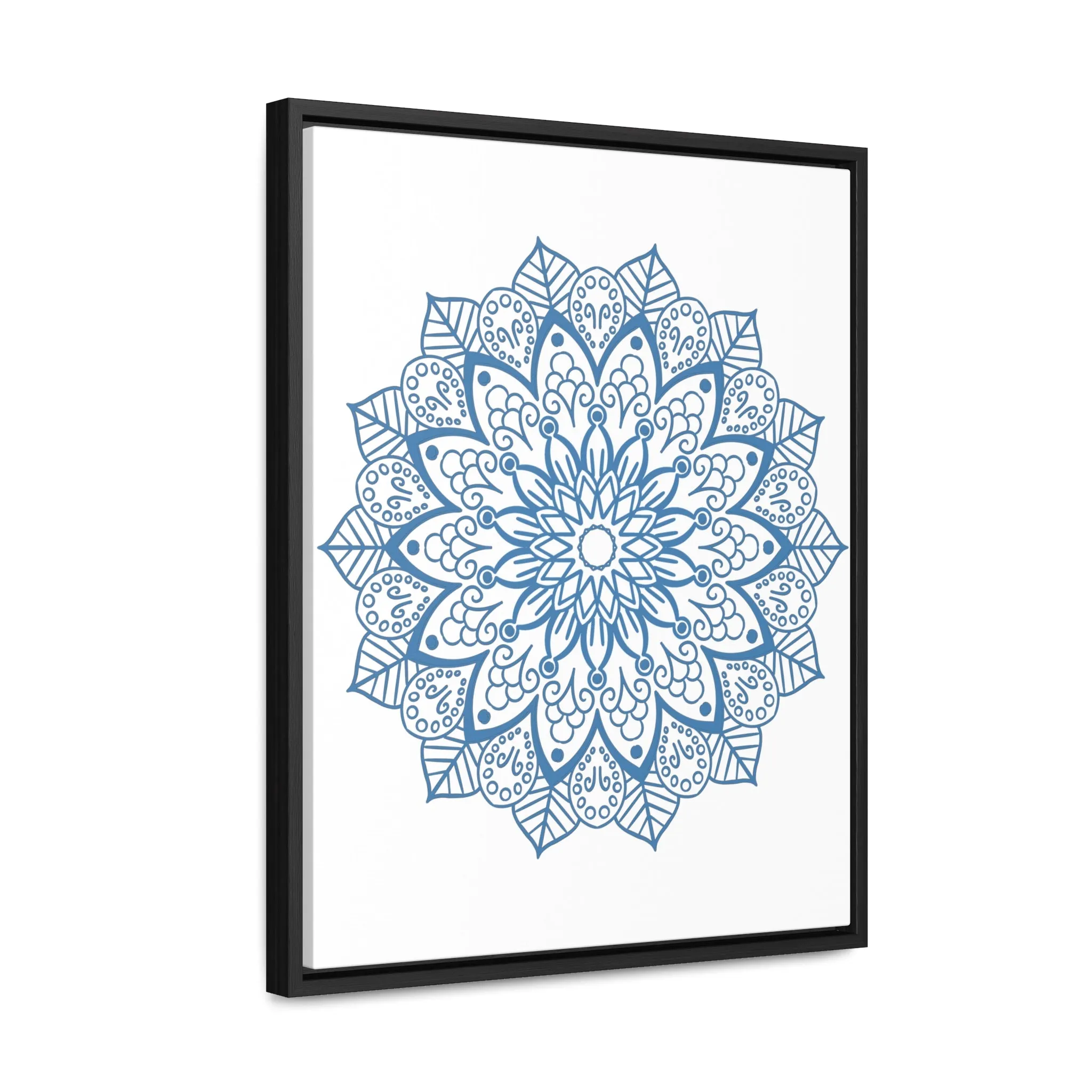 Mandala Handmade Art - Steel Blue - Gallery Canvas Wraps