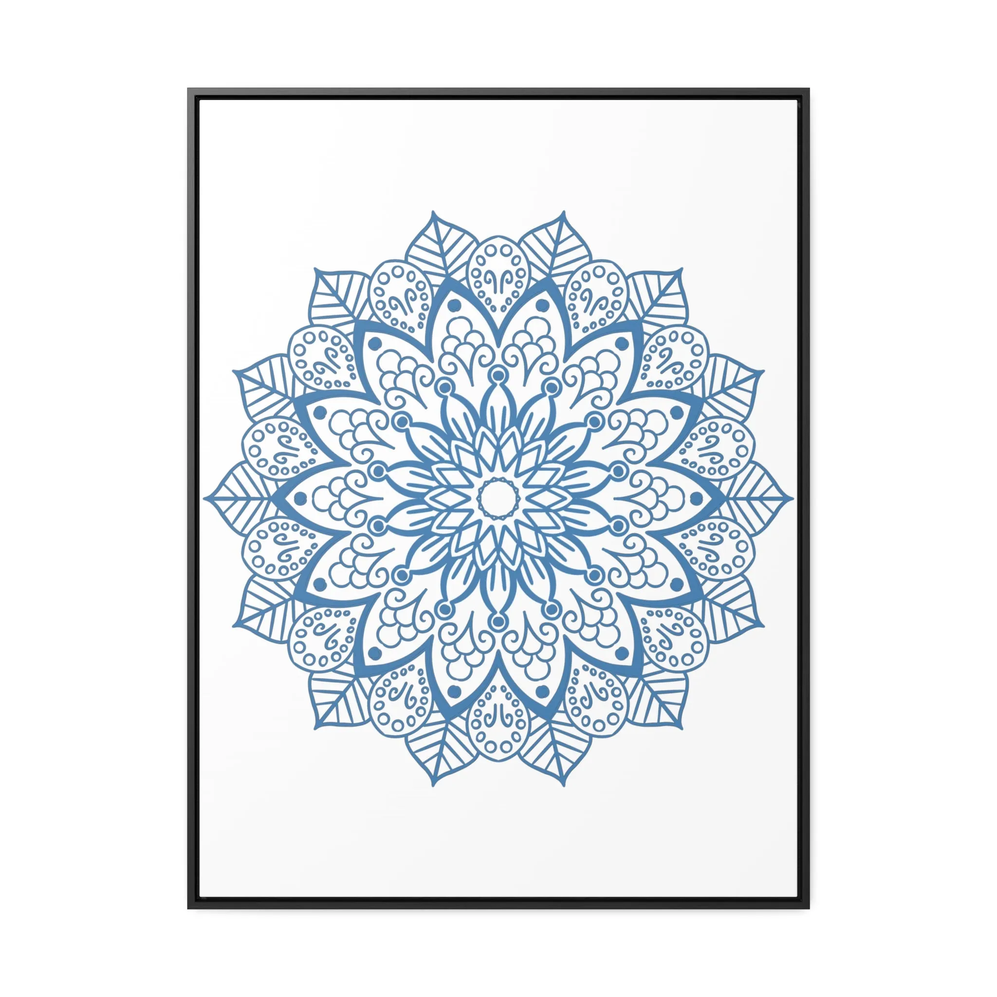 Mandala Handmade Art - Steel Blue - Gallery Canvas Wraps