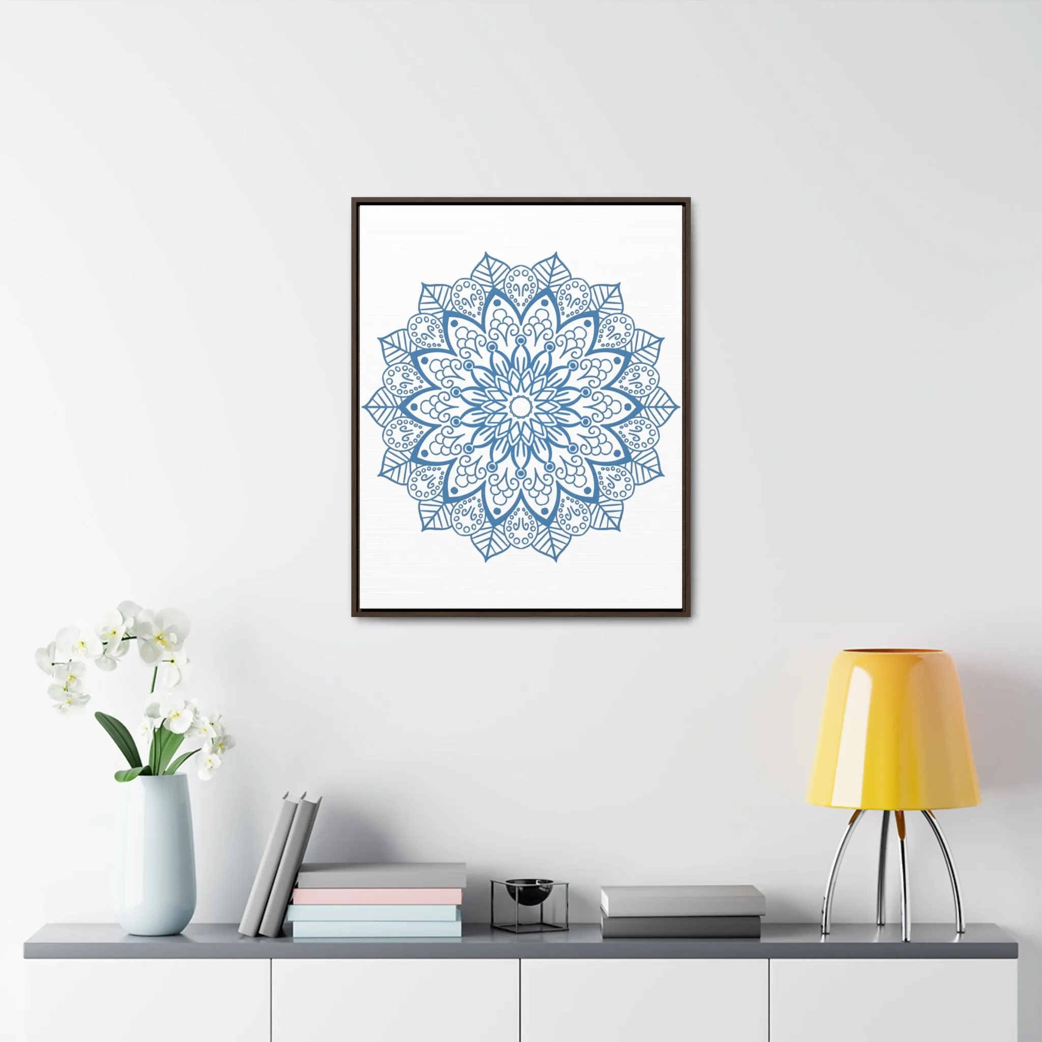 Mandala Handmade Art - Steel Blue - Gallery Canvas Wraps