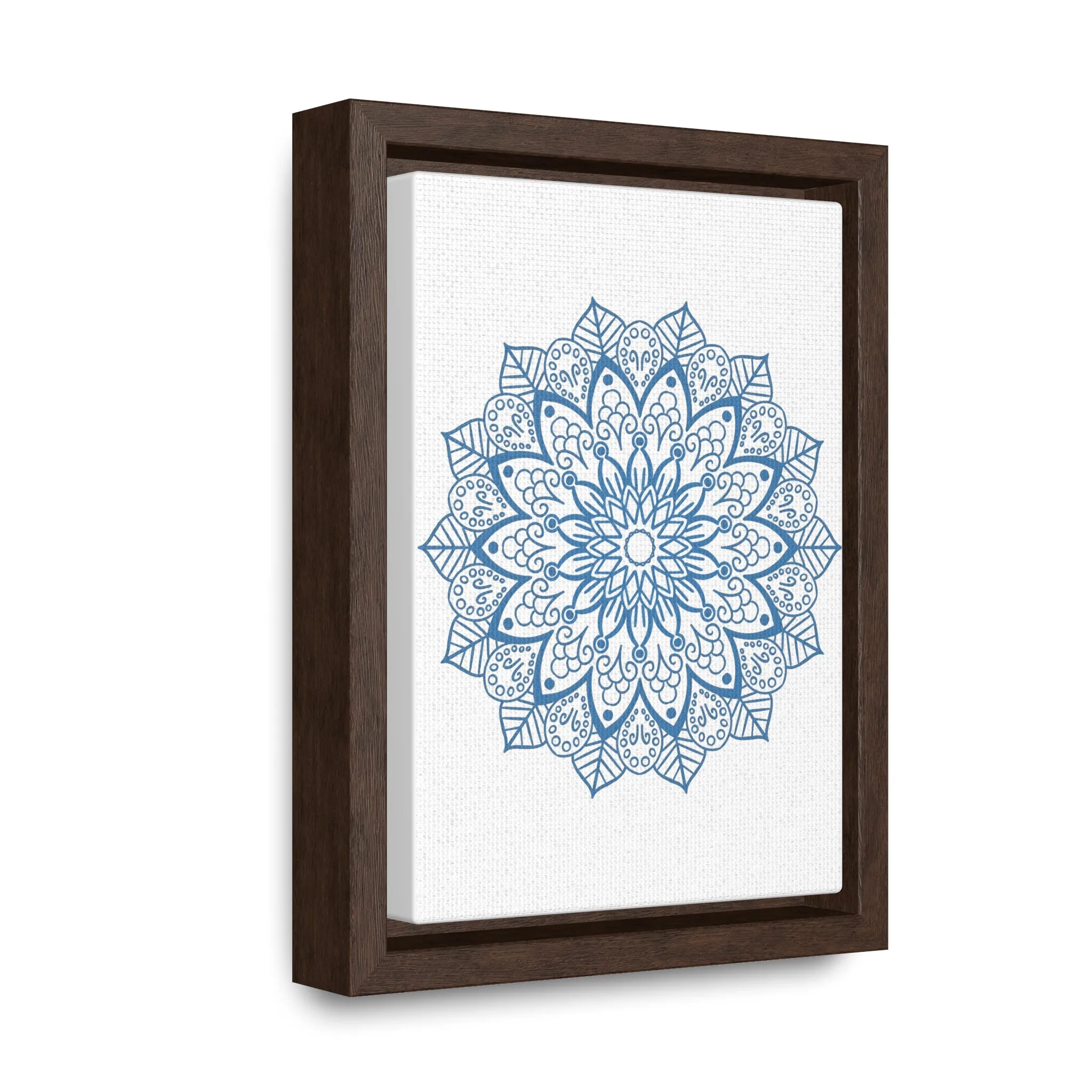 Mandala Handmade Art - Steel Blue - Gallery Canvas Wraps