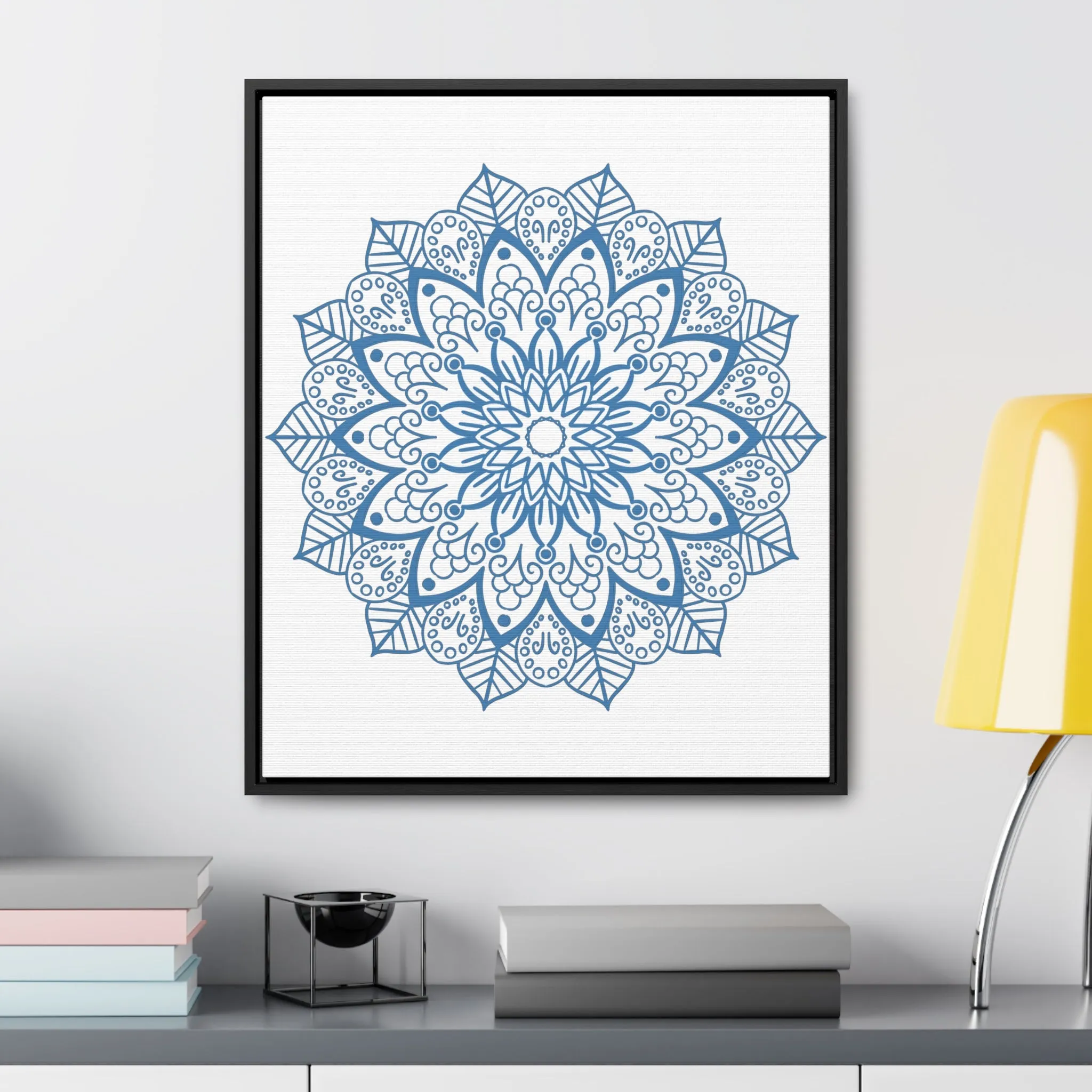 Mandala Handmade Art - Steel Blue - Gallery Canvas Wraps